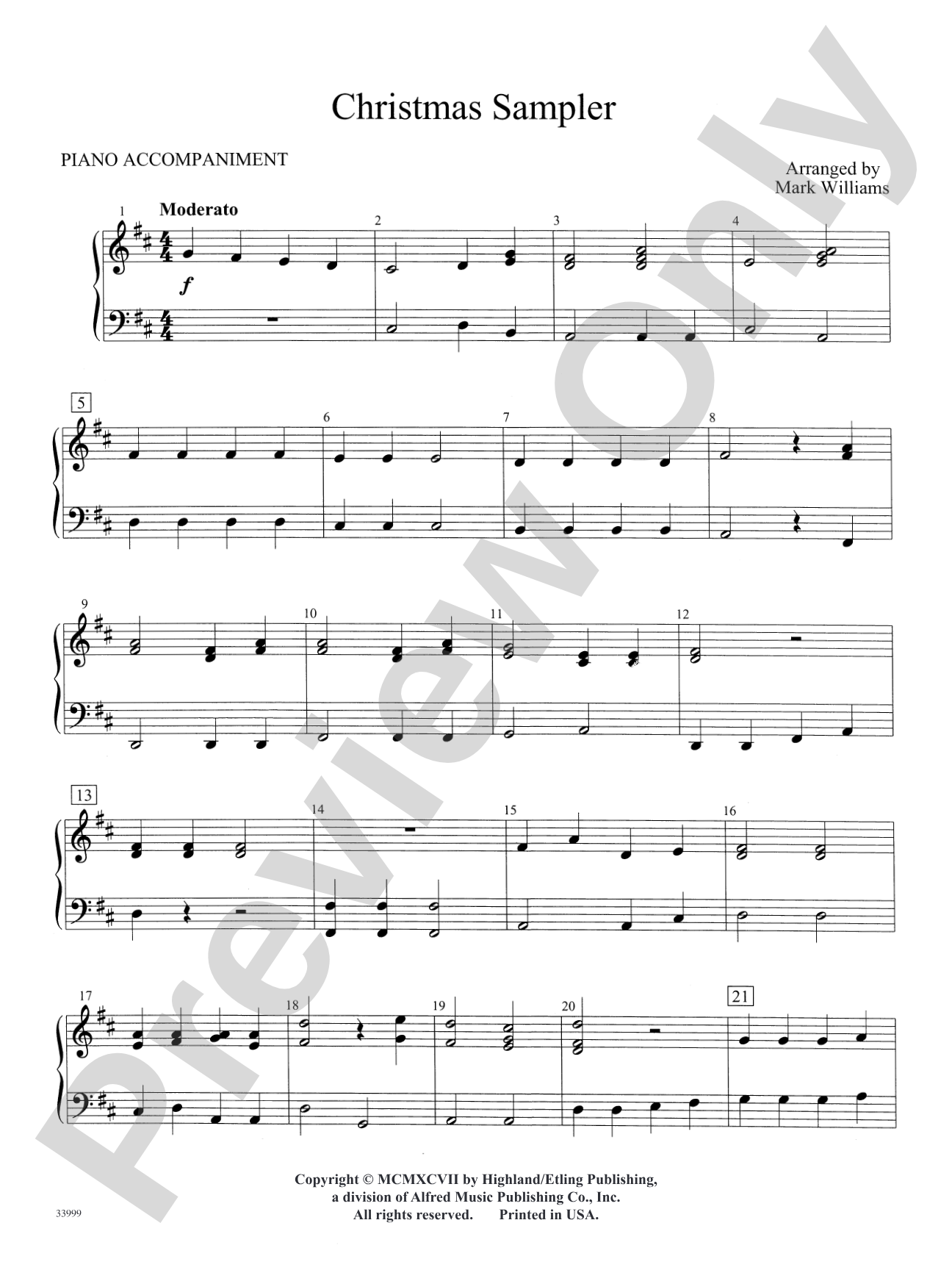 Classics for a Traditional Christmas, Level 1: Piano Accompaniment