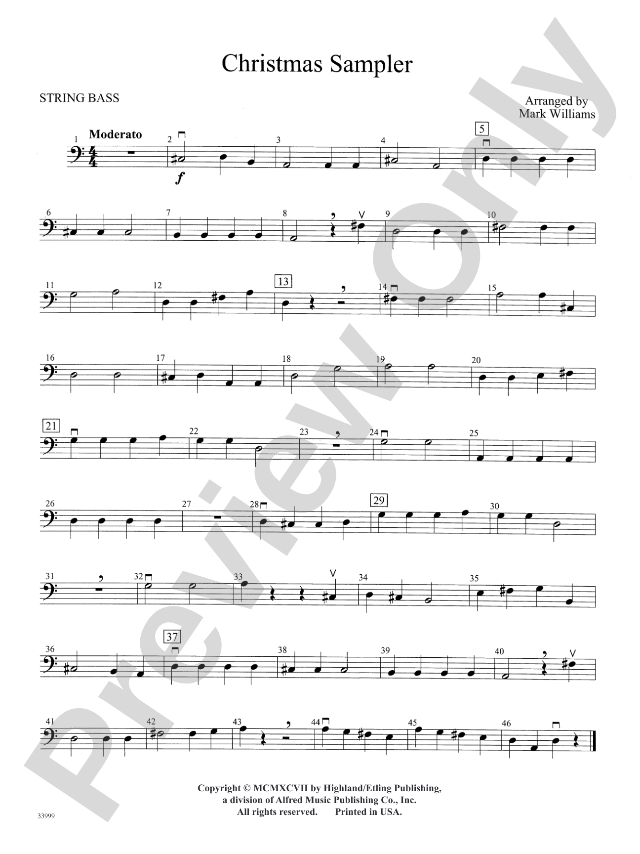 Classics for a Traditional Christmas, Level 1: String Bass