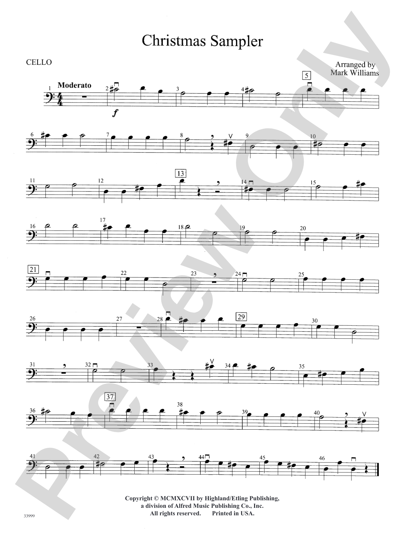 Classics for a Traditional Christmas, Level 1: Cello