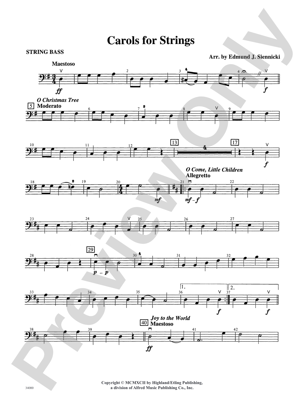 Classics for a Traditional Christmas, Level 2: String Bass