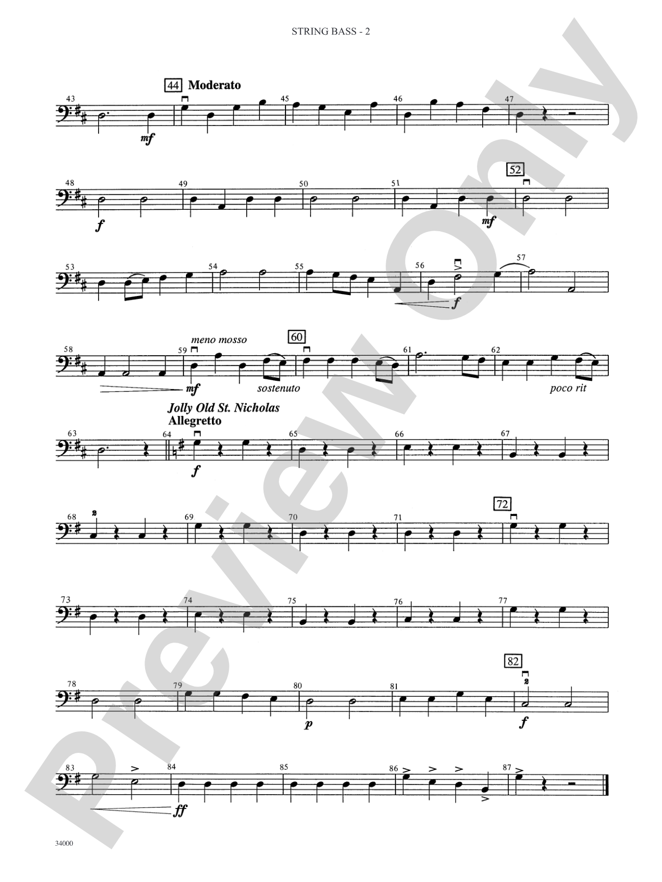 Classics for a Traditional Christmas, Level 2: String Bass