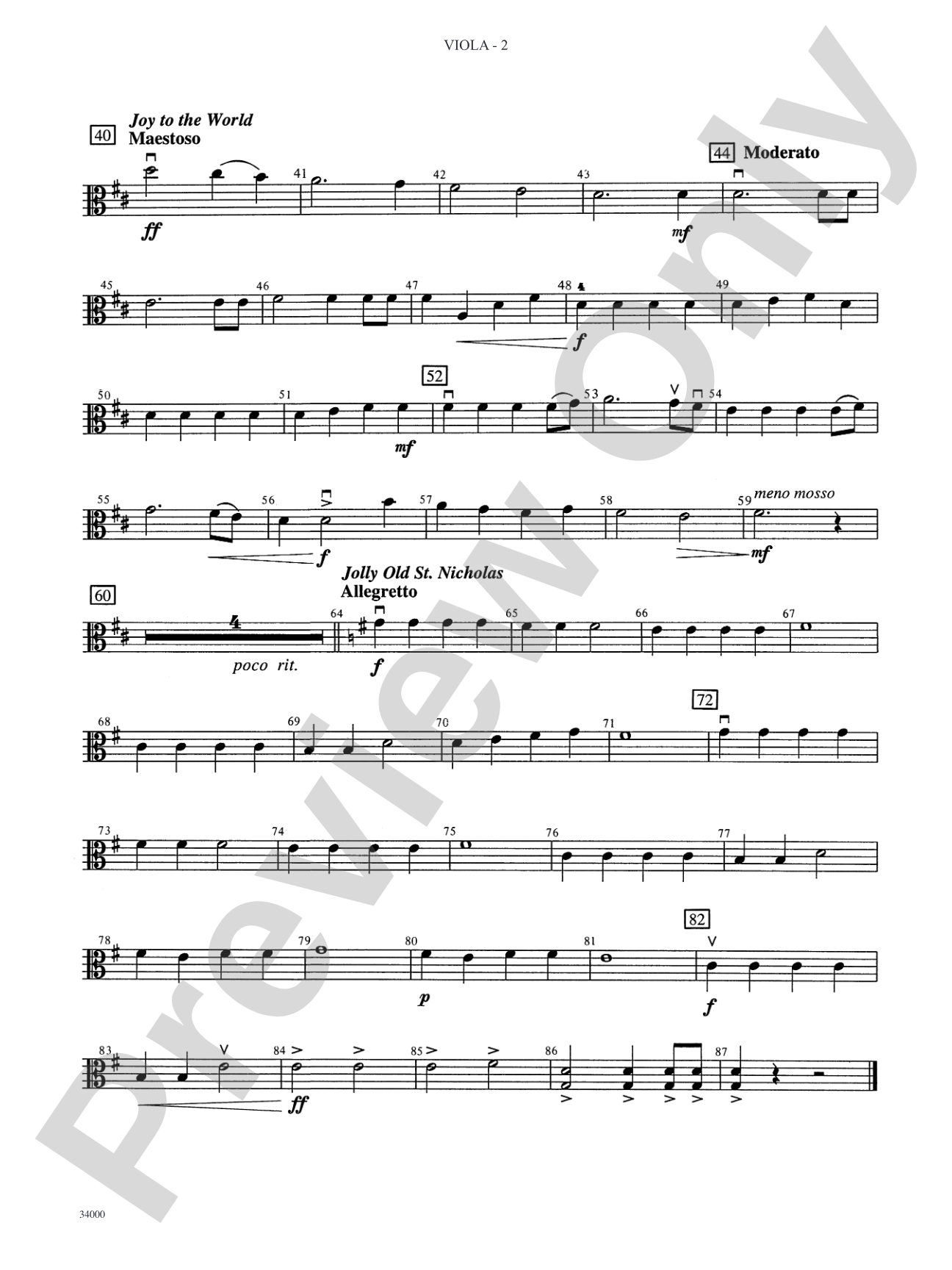 Classics for a Traditional Christmas, Level 2: Viola