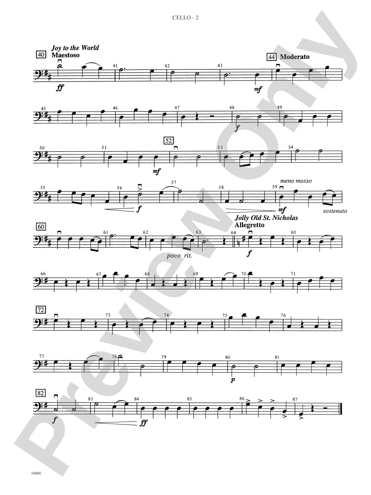 Classics for a Traditional Christmas, Level 2: Cello
