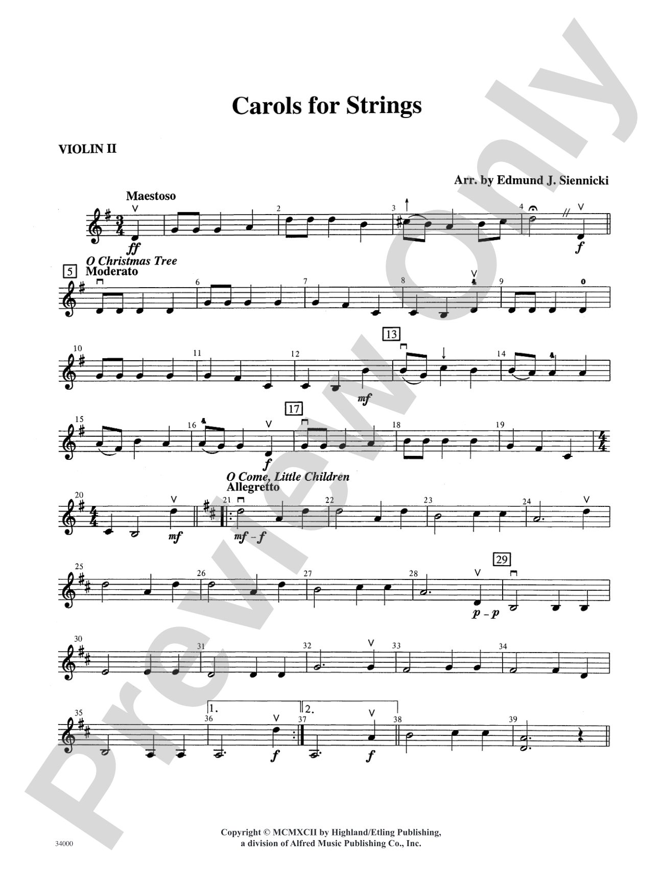 Classics for a Traditional Christmas, Level 2: 2nd Violin