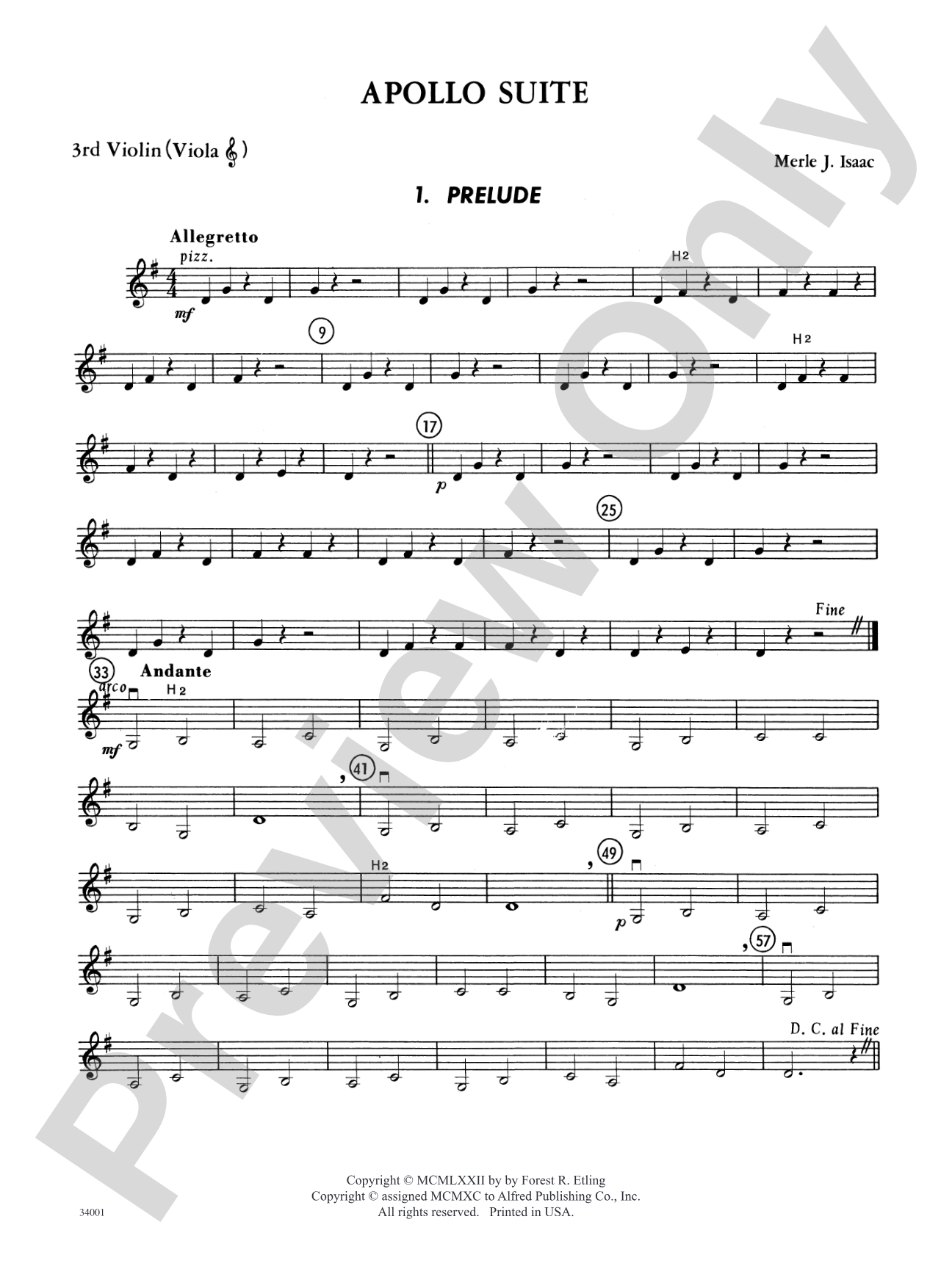 Classics from Merle Isaac: 3rd Violin (Viola [TC])