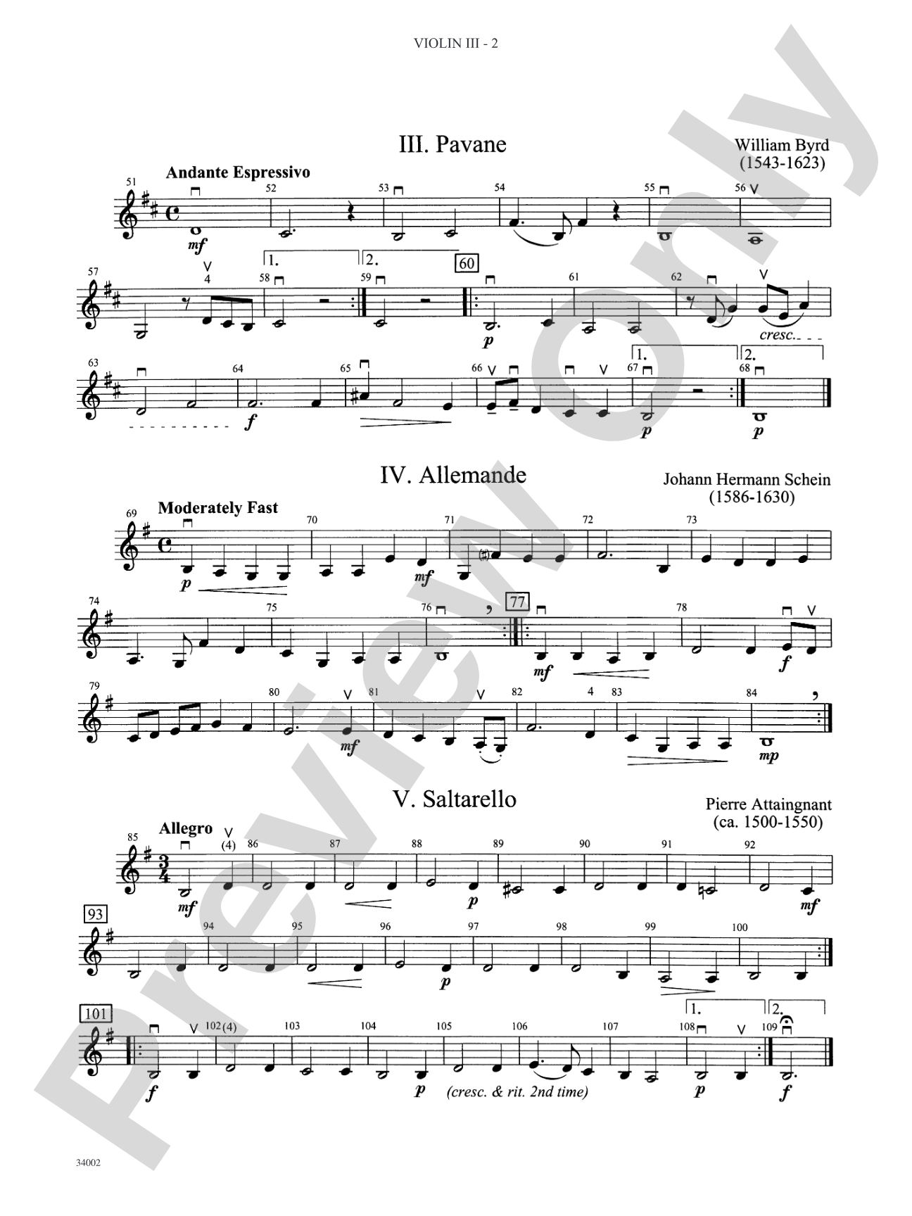 Classics for Contest: 3rd Violin (Viola [TC])