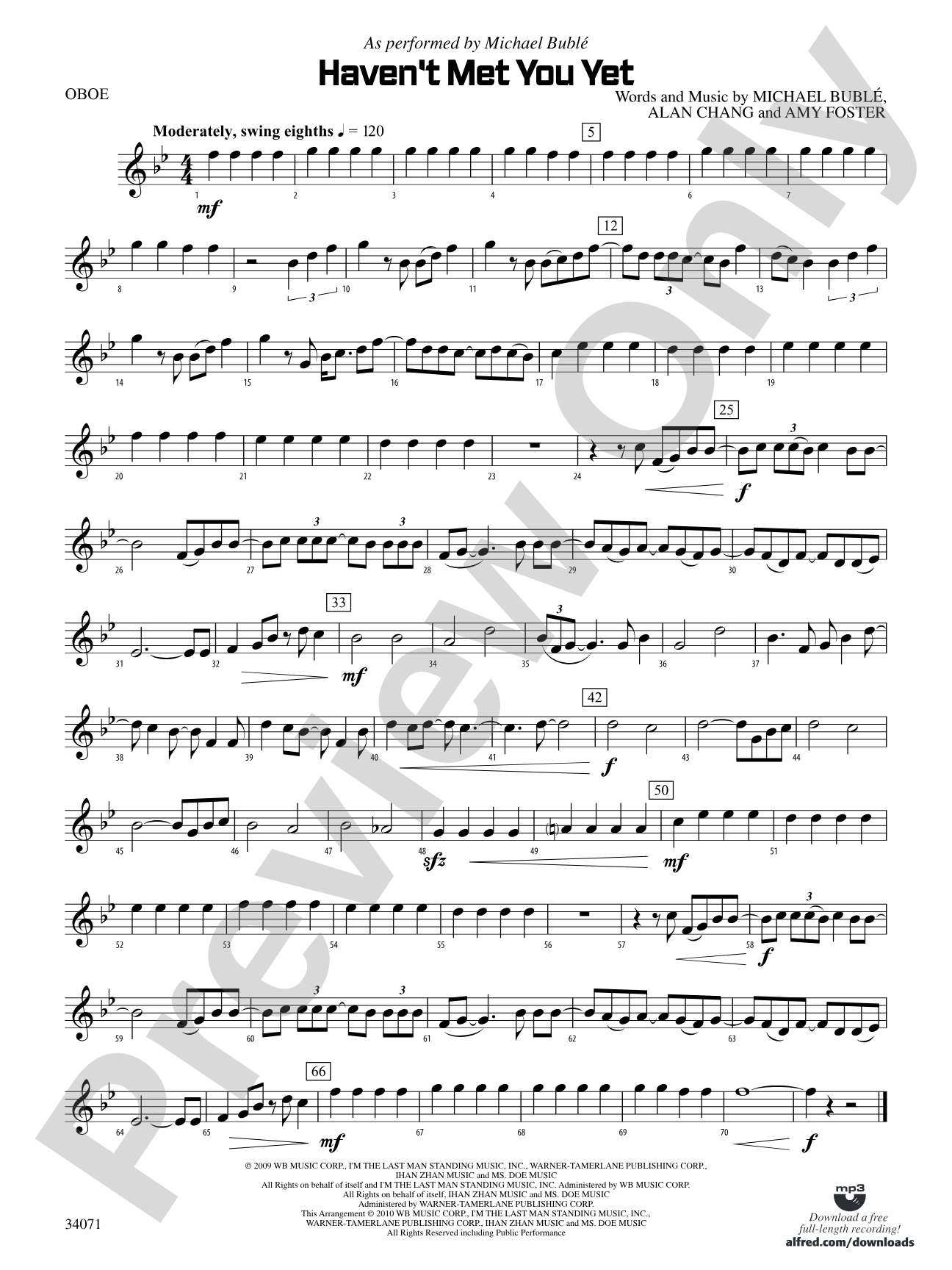 Haven't Met You Yet: Oboe