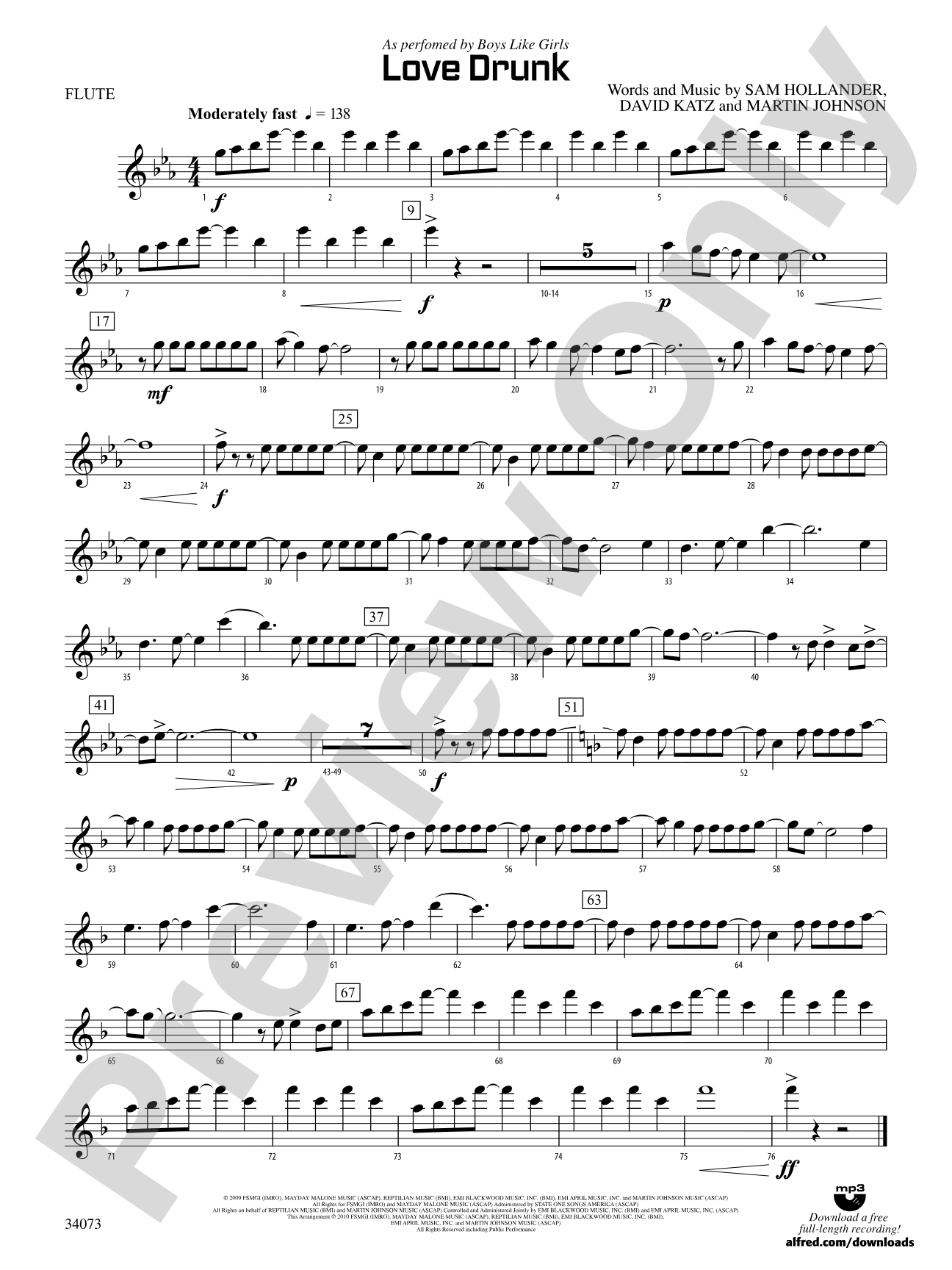 Love Drunk: Flute