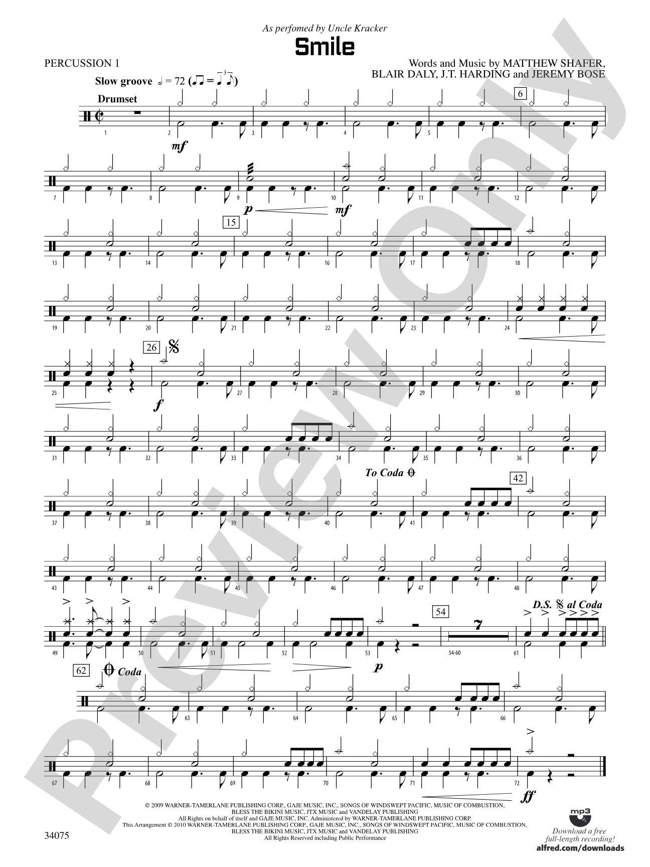 Smile: 1st Percussion