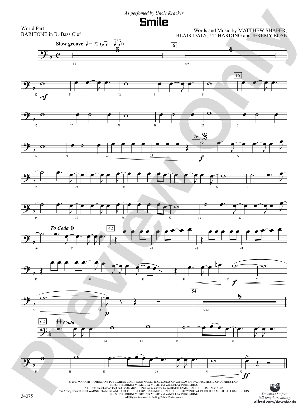Smile: (wp) B-flat Baritone B.C.