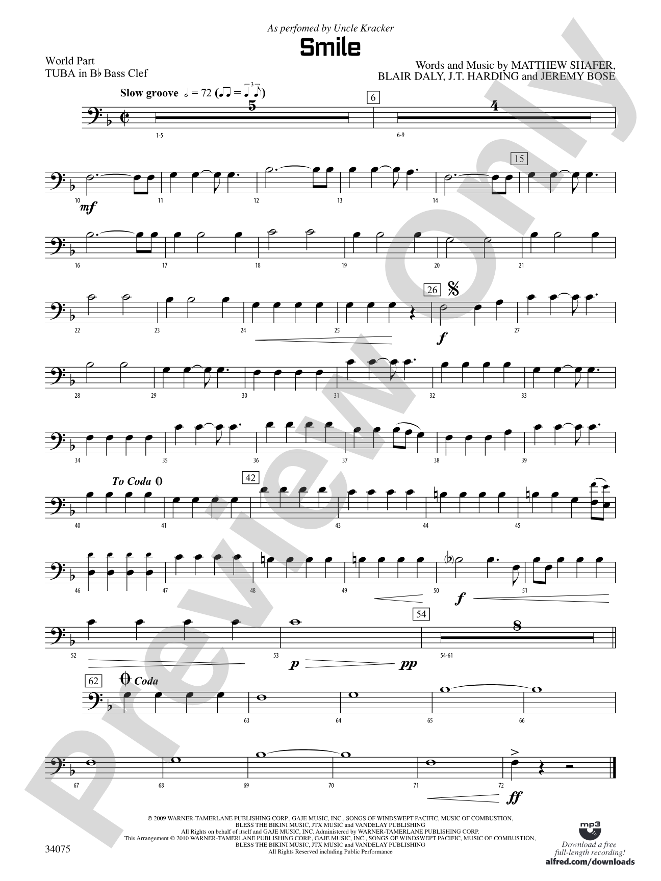 Smile: (wp) B-flat Tuba B.C.
