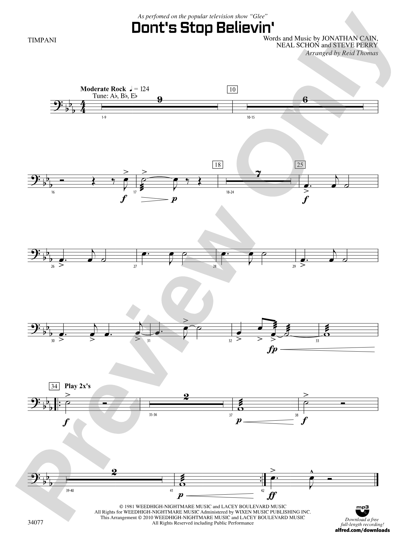 Don't Stop Believin': Timpani