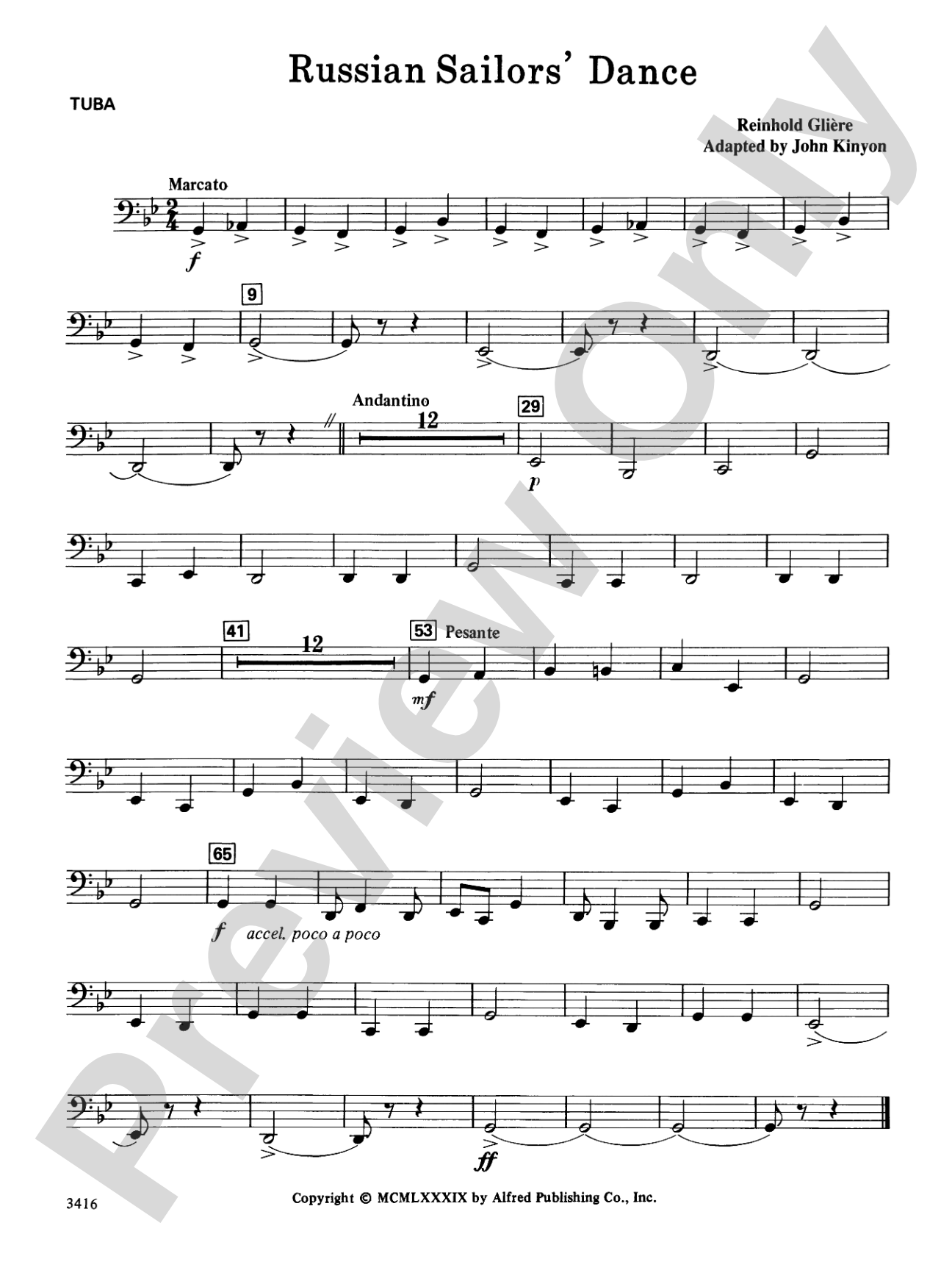 Russian Sailors' Dance: Tuba