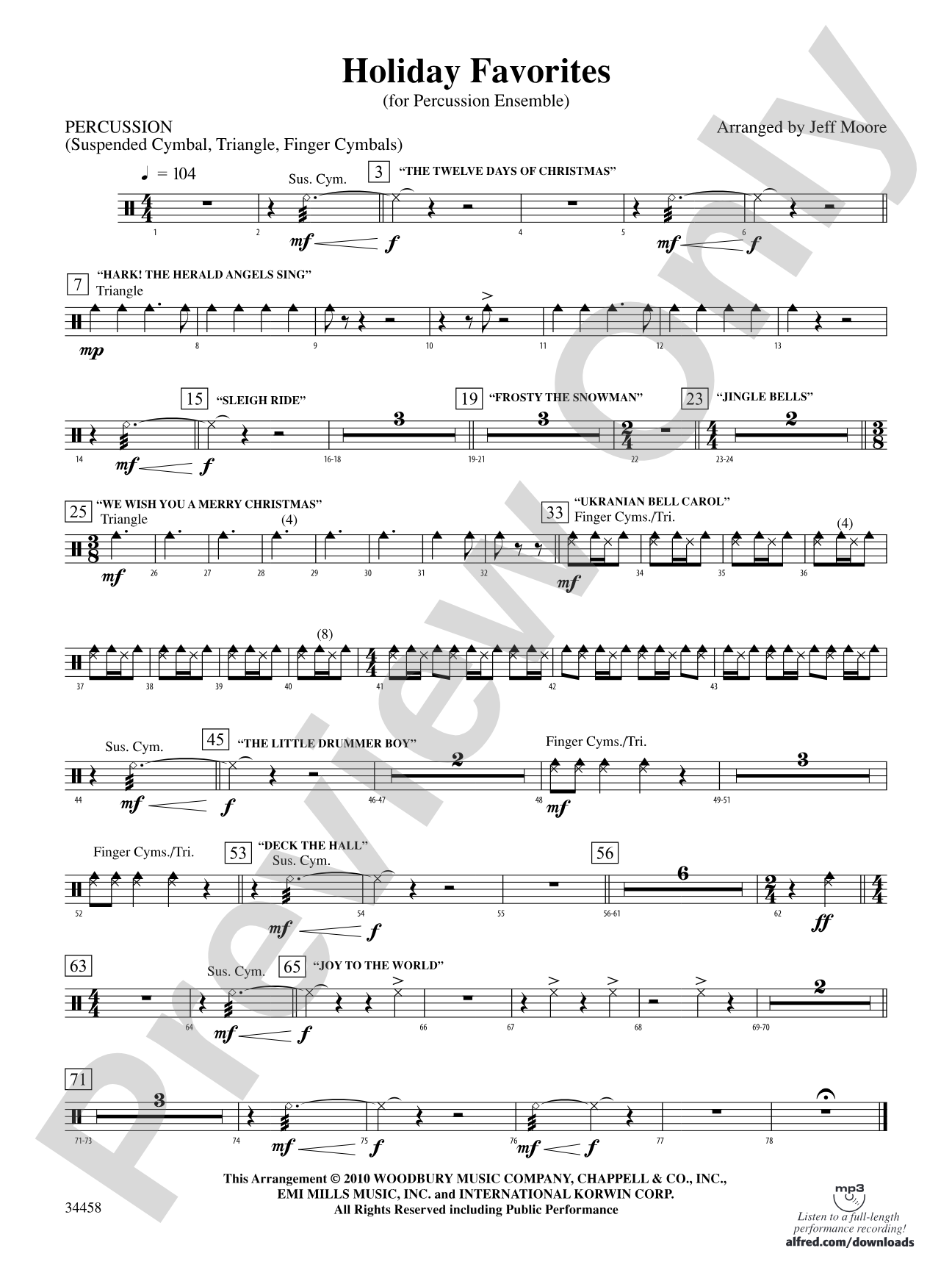 Holiday Favorites: 1st Percussion