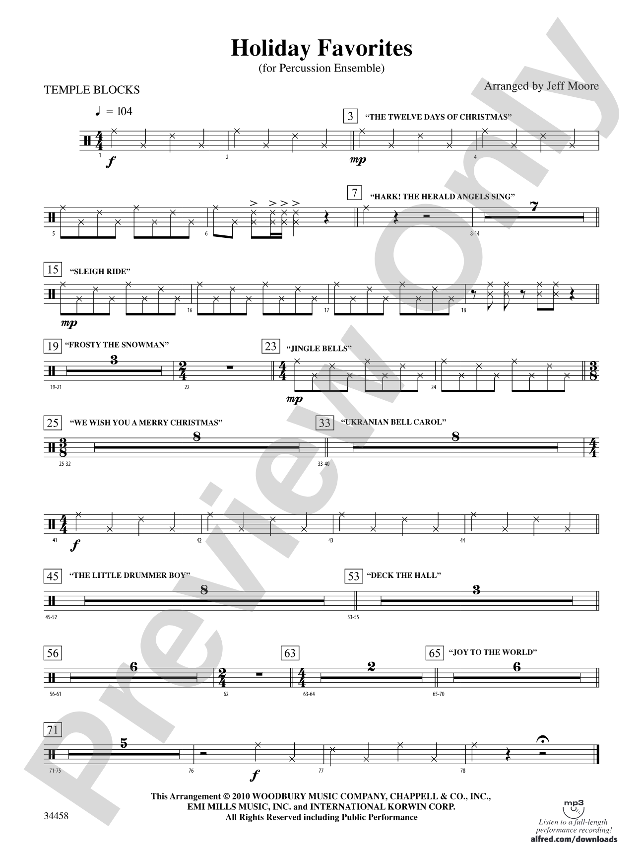 Holiday Favorites: 3rd Percussion