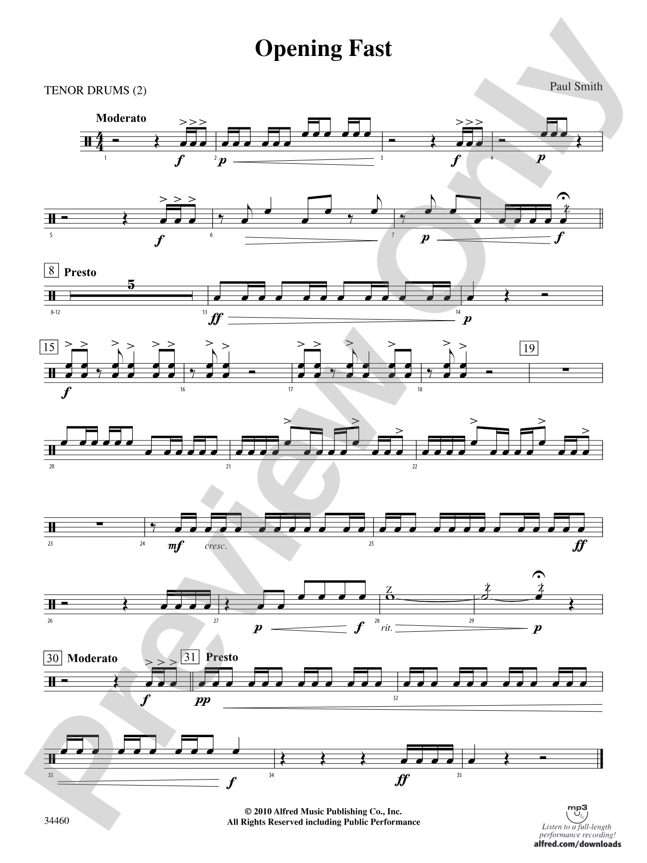 OPENING FAST/PERC ENS: 4th Percussion