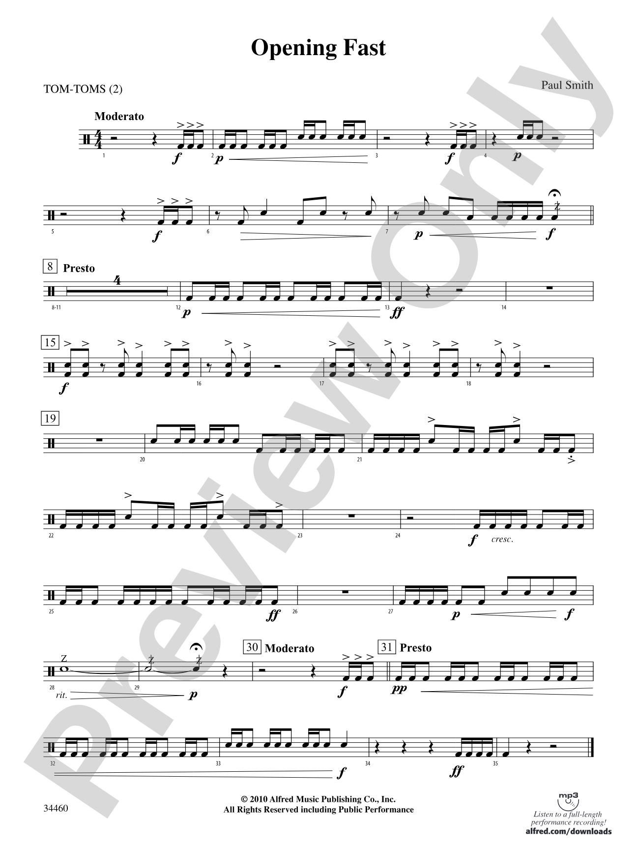 OPENING FAST/PERC ENS: 5th Percussion