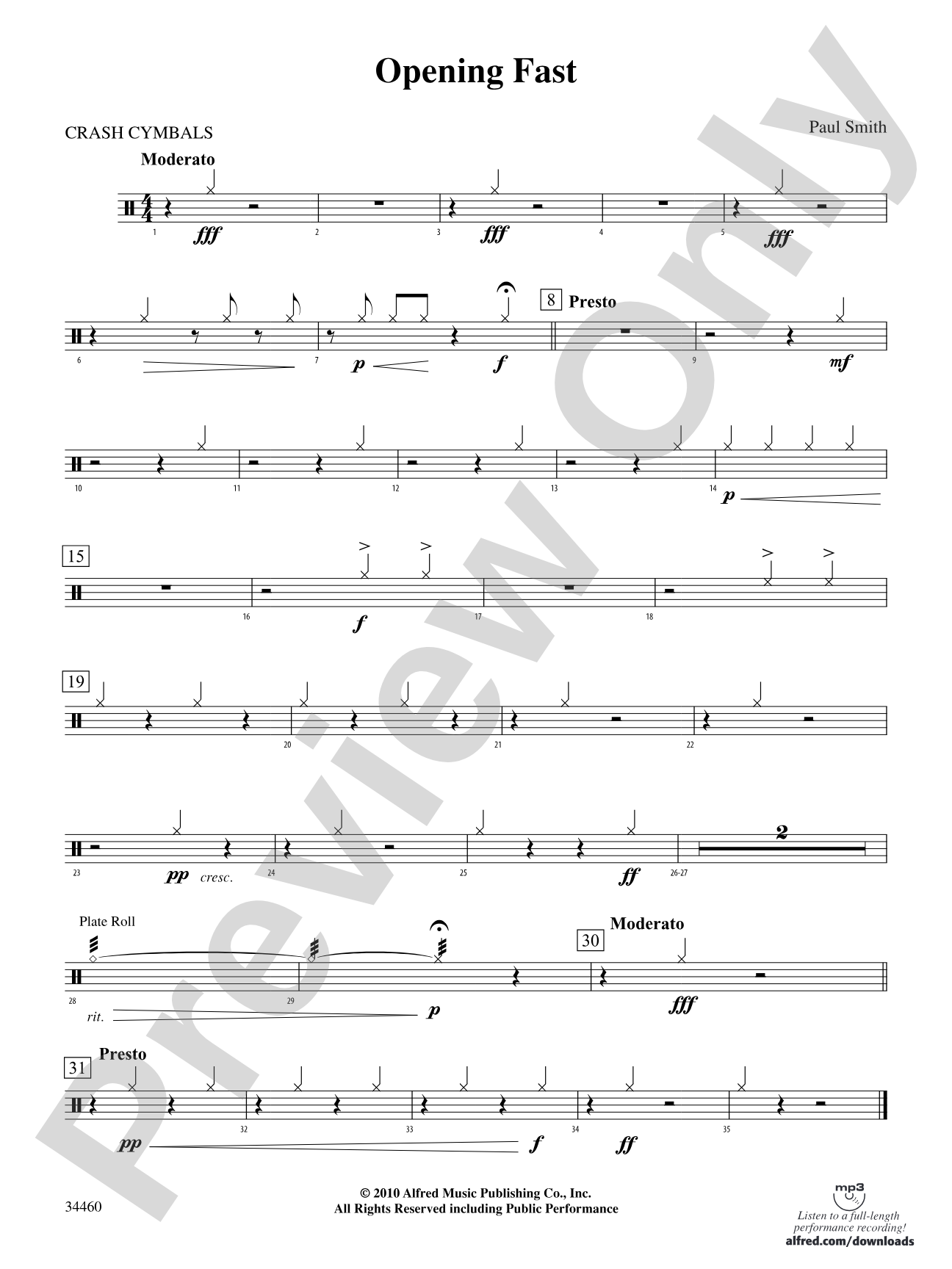 OPENING FAST/PERC ENS: 6th Percussion