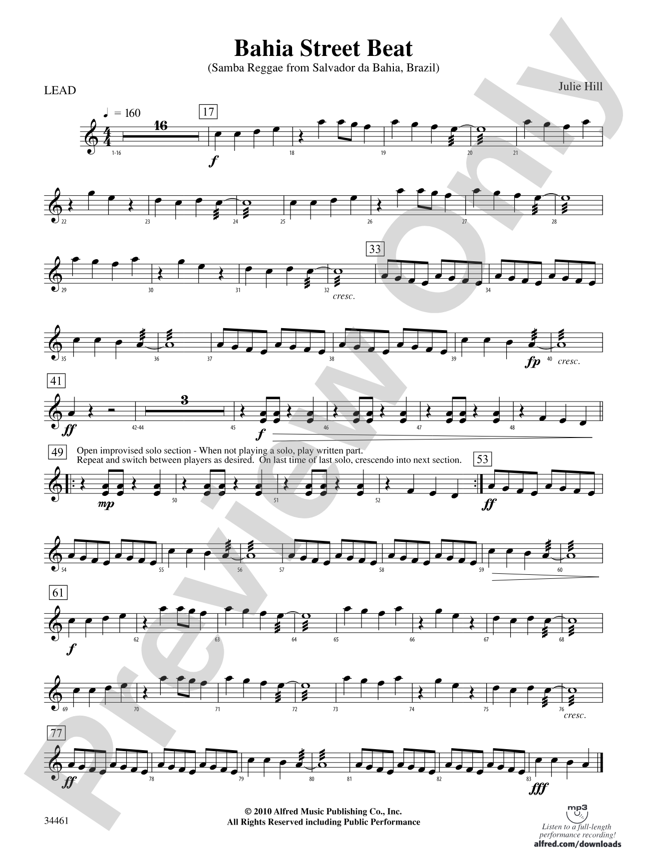 Bahia Street Beat: 1st Percussion