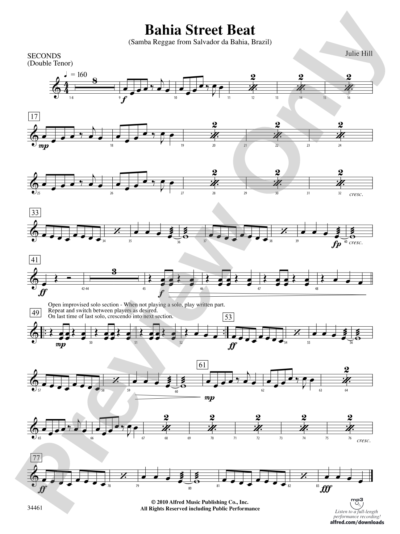 Bahia Street Beat: 2nd Percussion
