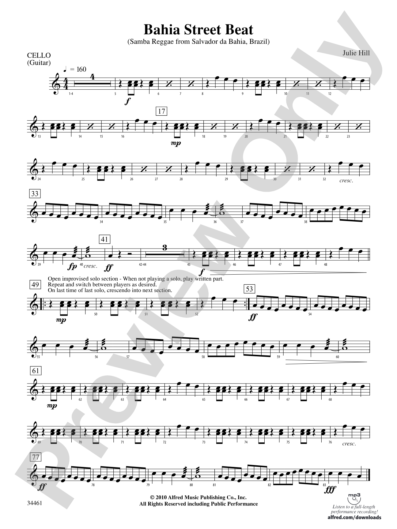 Bahia Street Beat: Cello
