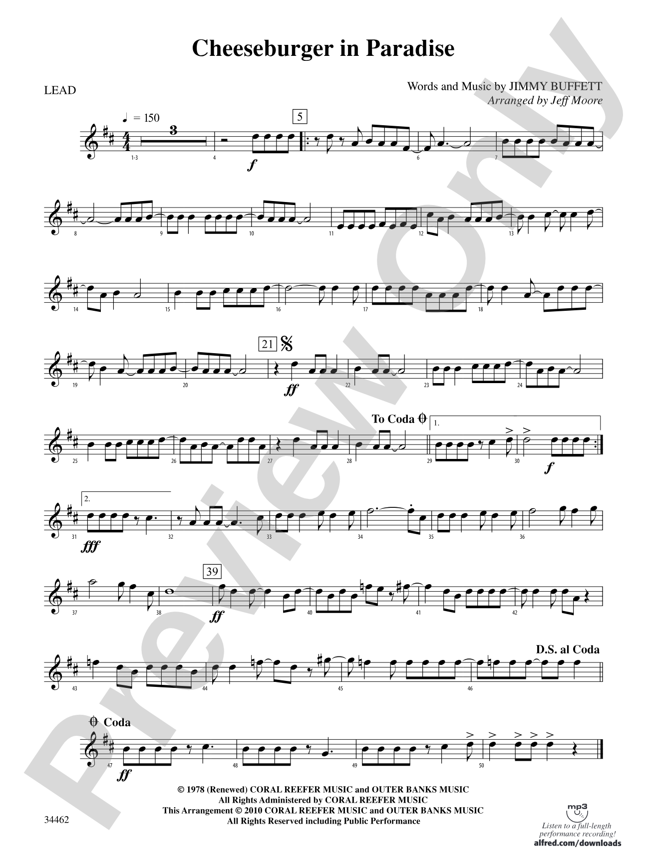 Cheeseburger in Paradise: 1st Percussion
