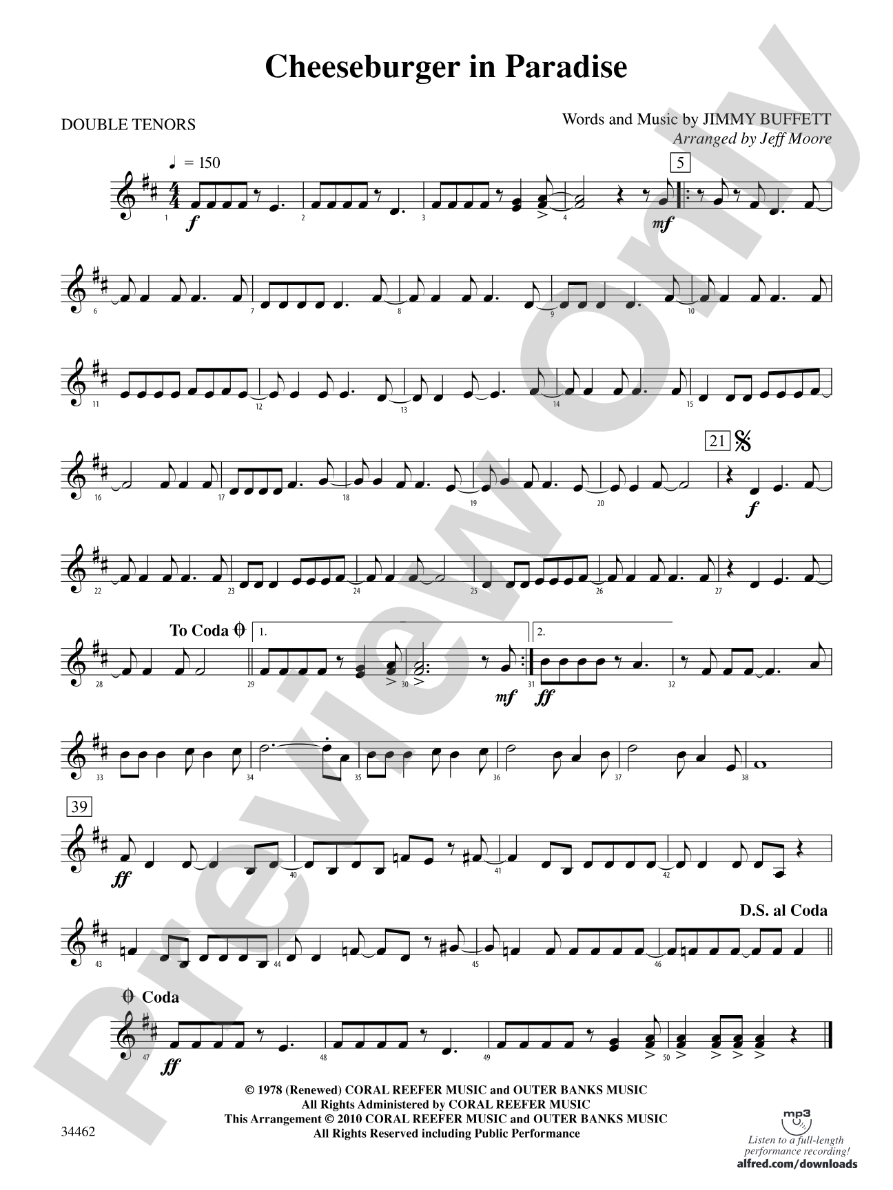 Cheeseburger in Paradise: 2nd Percussion