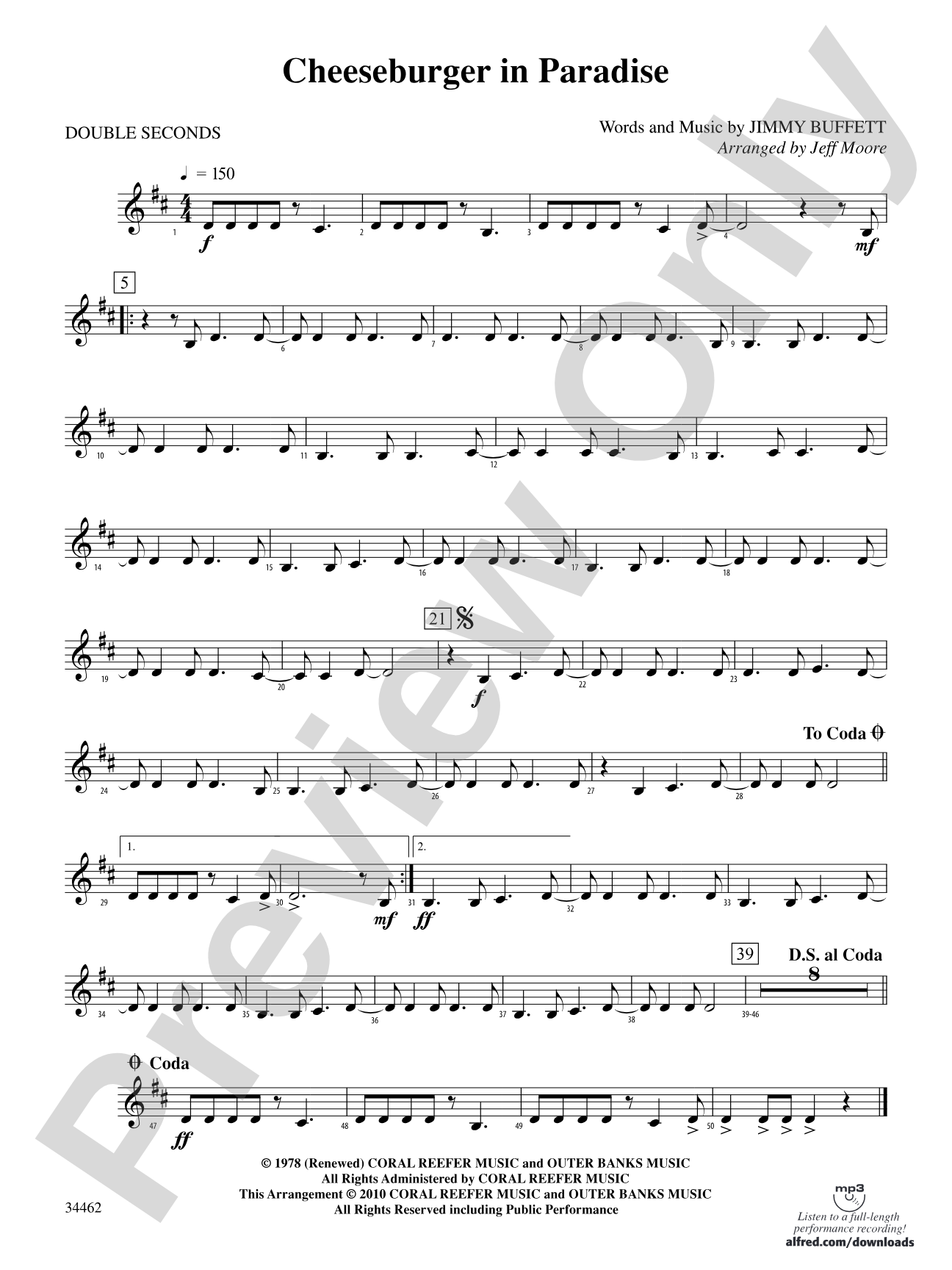 Cheeseburger in Paradise: 3rd Percussion