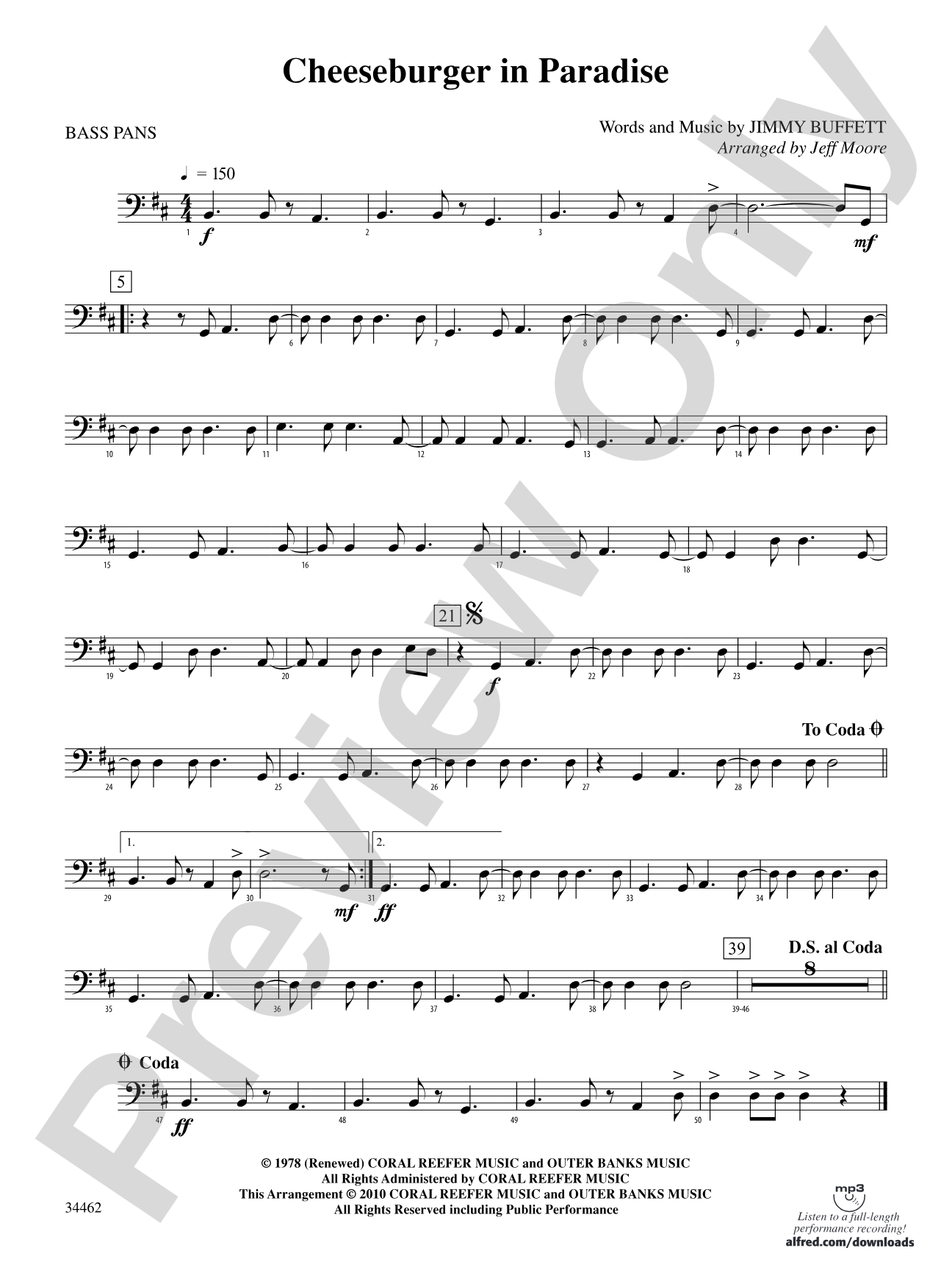 Cheeseburger in Paradise: 4th Percussion