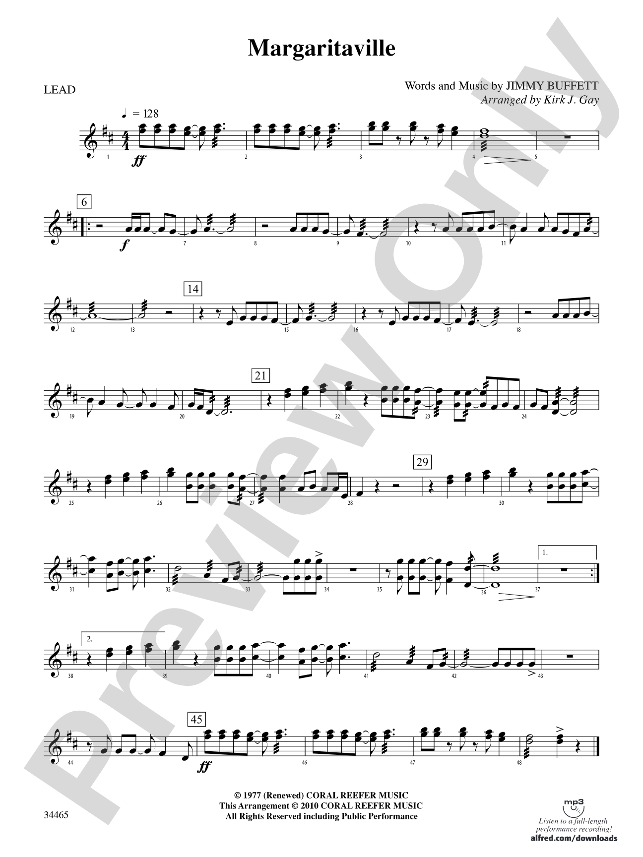 Margaritaville: 1st Percussion