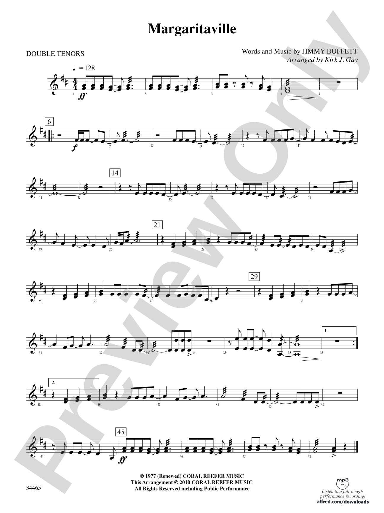 Margaritaville: 2nd Percussion
