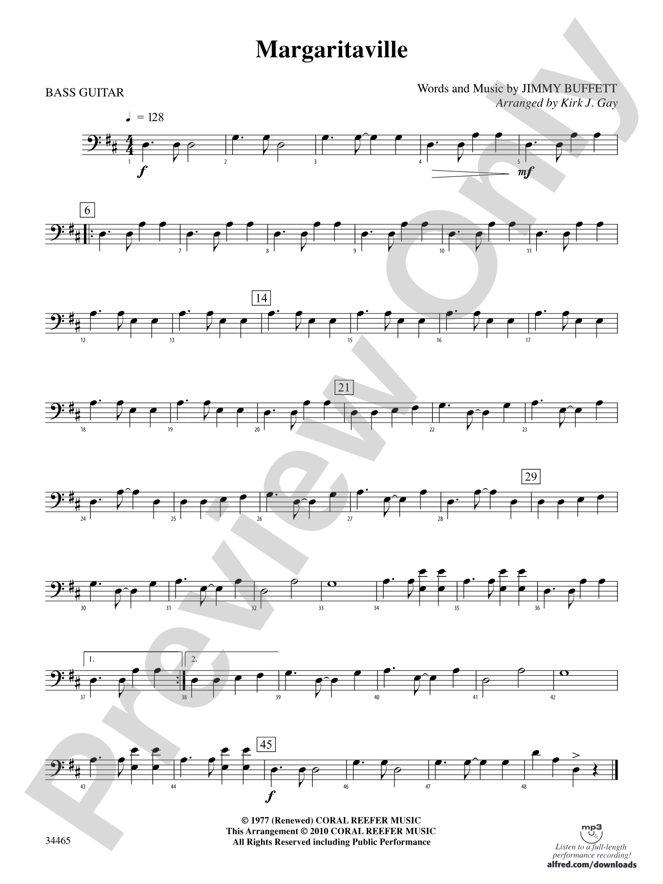 Margaritaville: String Bass