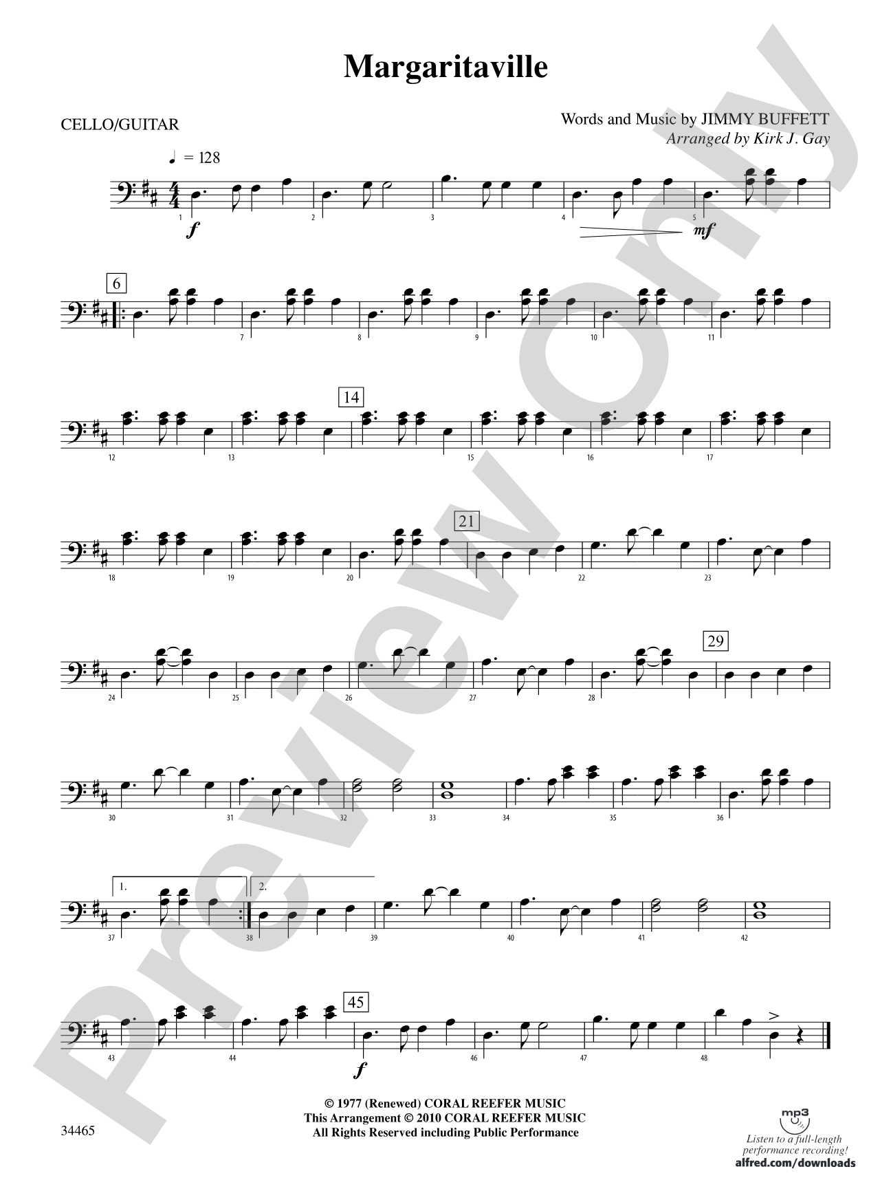 Margaritaville: Cello