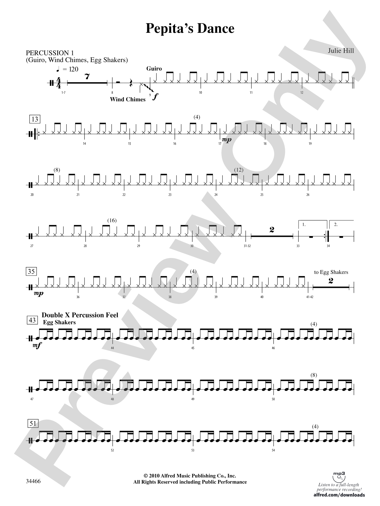 Pepita's Dance: 1st Percussion