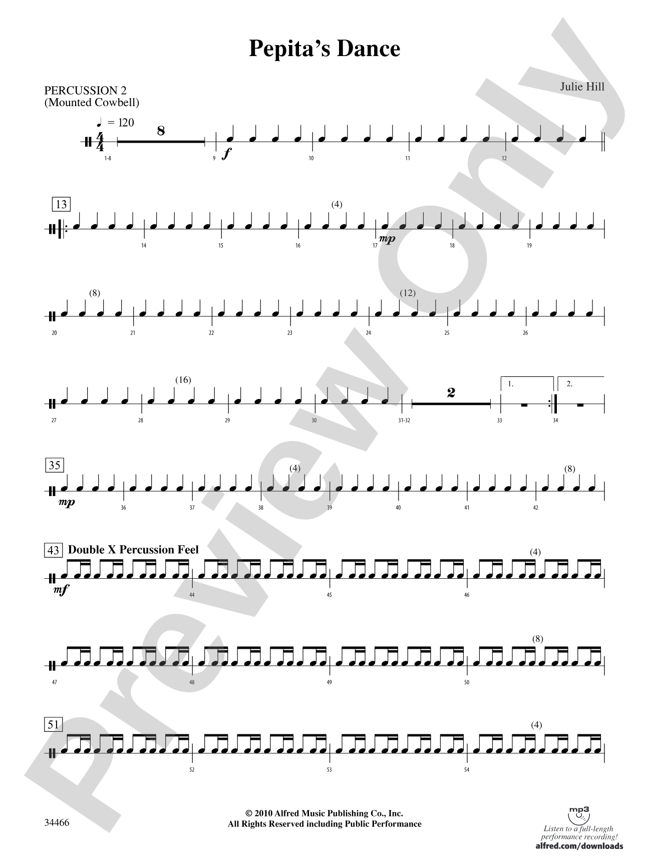 Pepita's Dance: 2nd Percussion