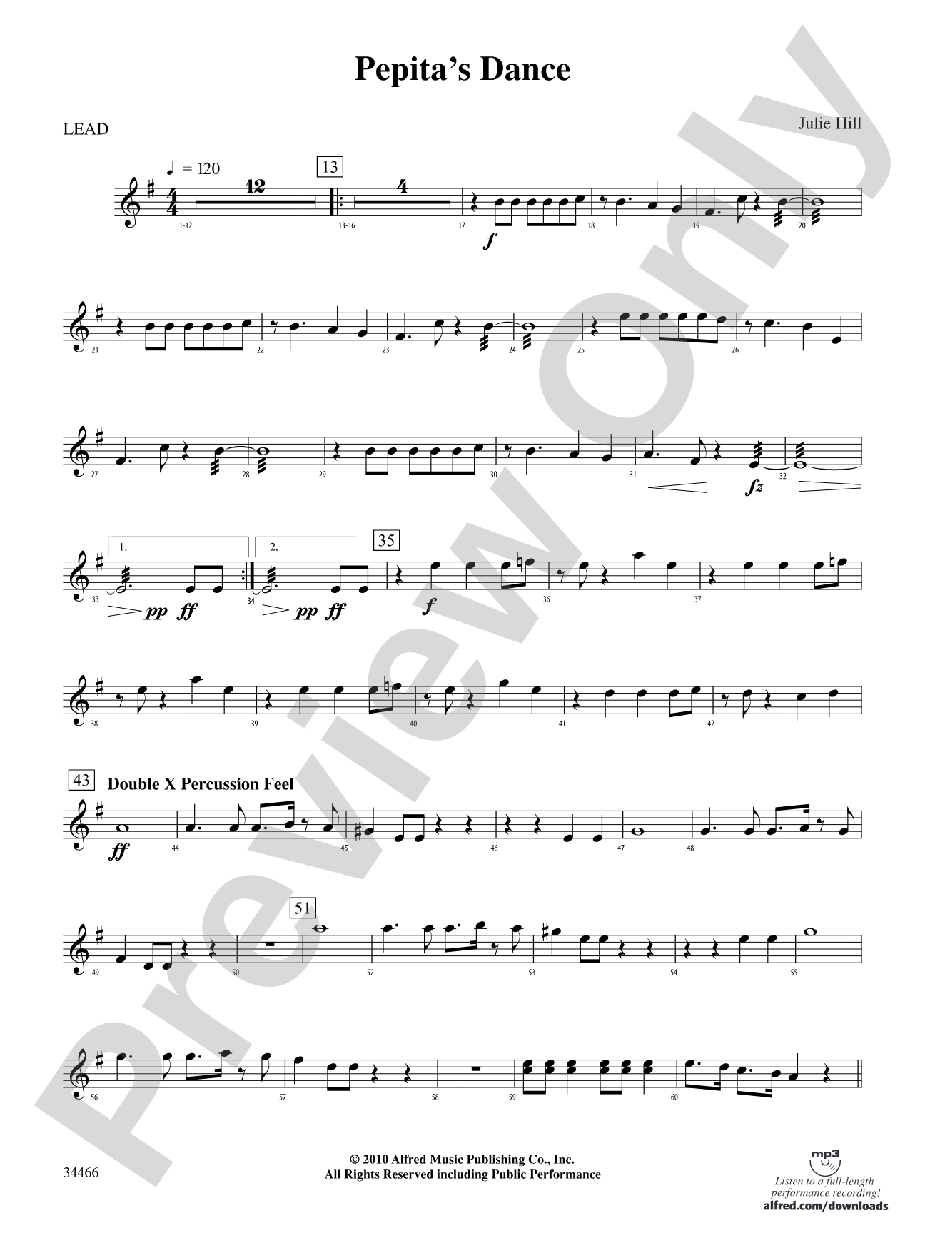 Pepita's Dance: 3rd Percussion