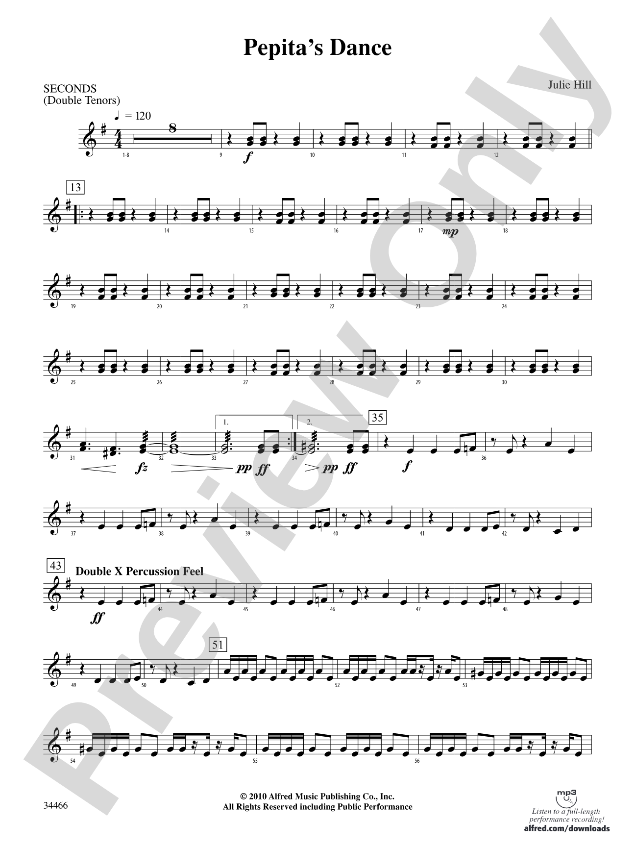 Pepita's Dance: 4th Percussion
