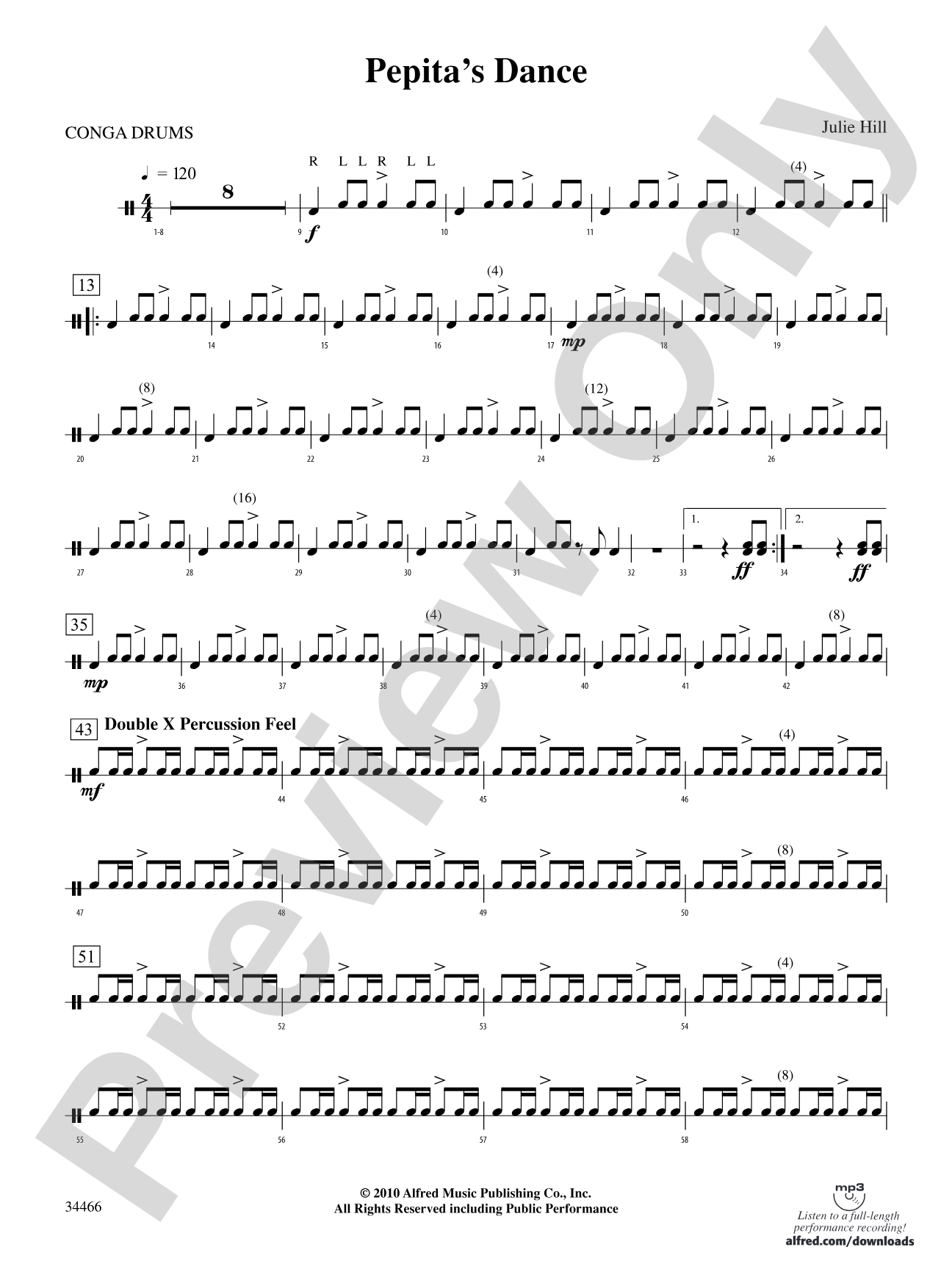Pepita's Dance: 6th Percussion