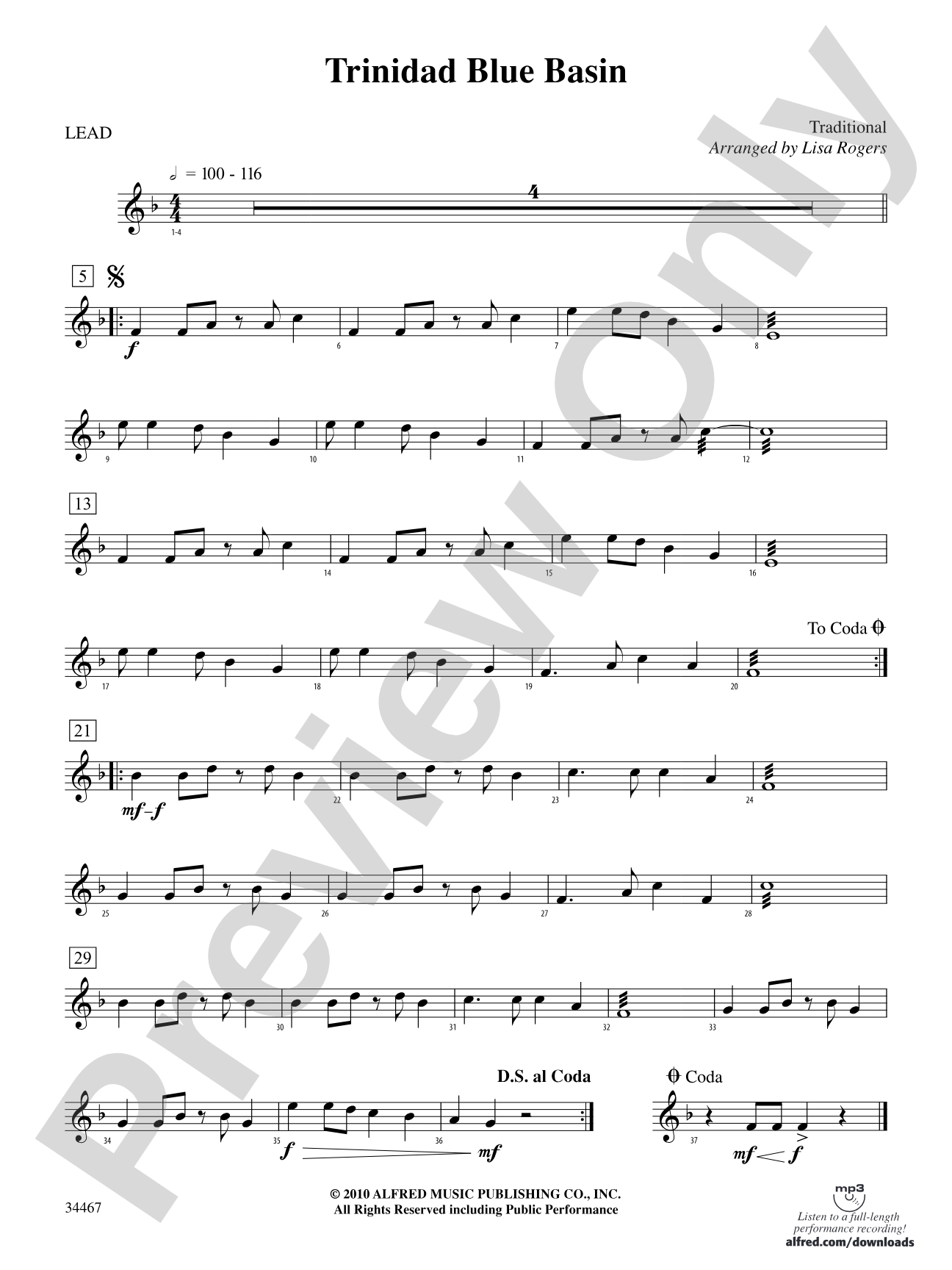 Trinidad Blue Basin: 1st Percussion