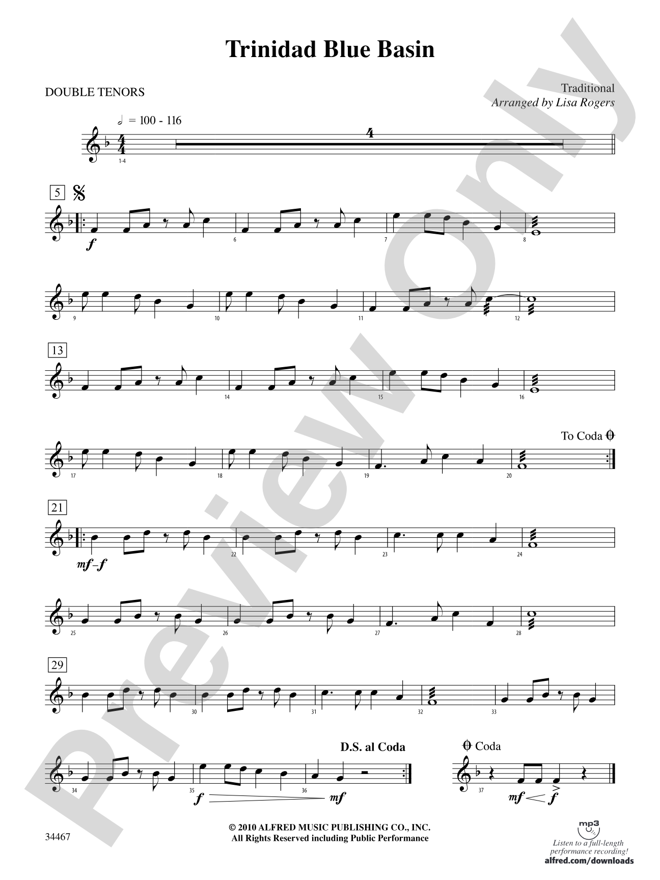 Trinidad Blue Basin: 2nd Percussion