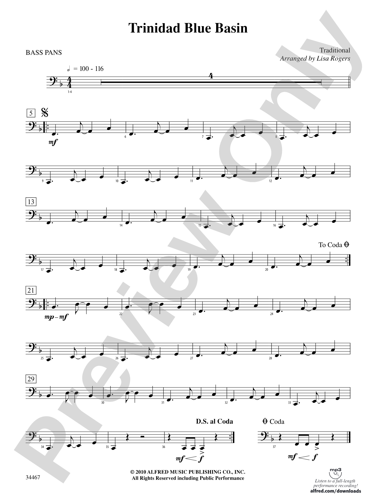 Trinidad Blue Basin: 4th Percussion