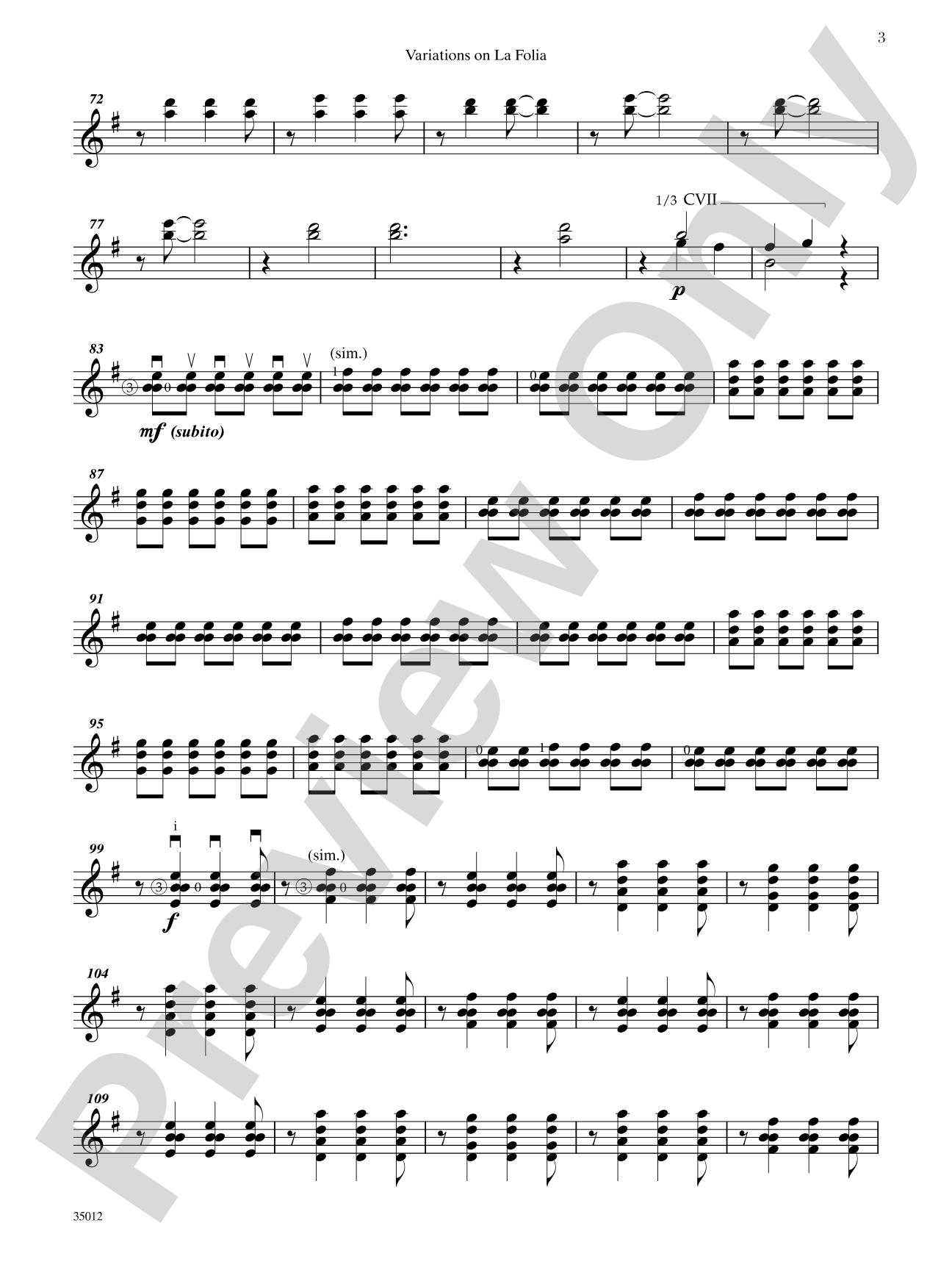 Quartets for Guitar: Three Intermediate Works: Guitar 1