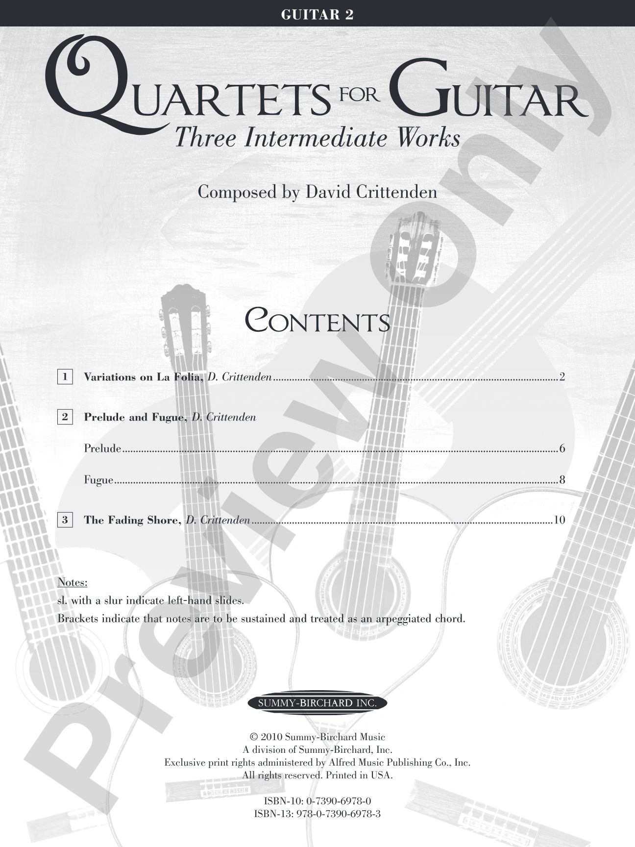Quartets for Guitar: Three Intermediate Works: Guitar 2