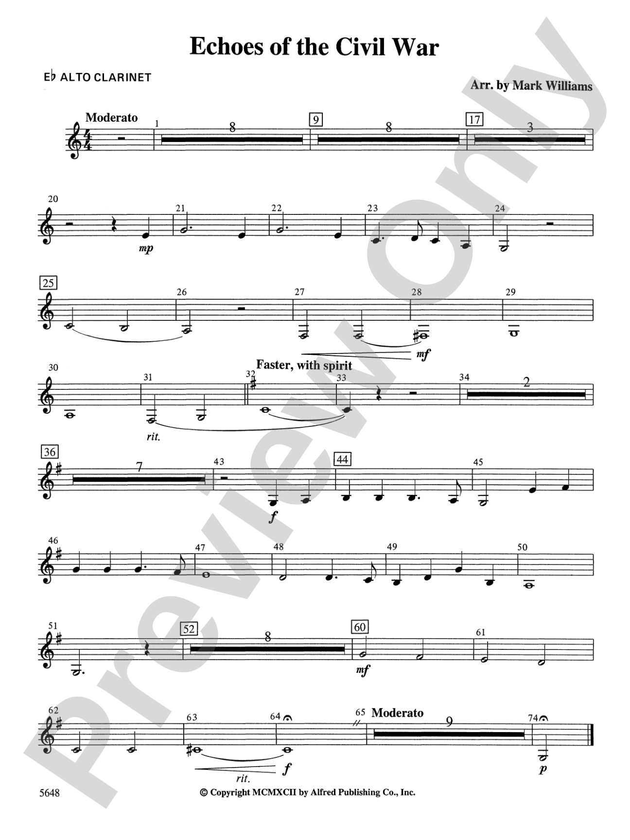 Echoes of the Civil War: E-flat Alto Clarinet