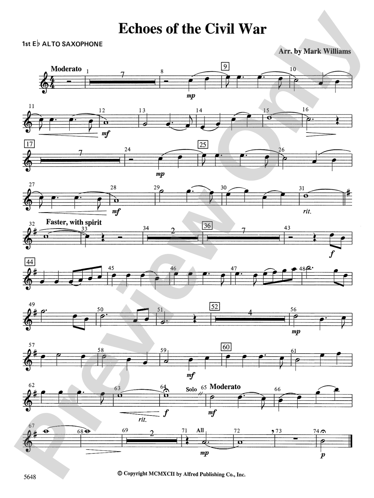 Echoes of the Civil War: E-flat Alto Saxophone