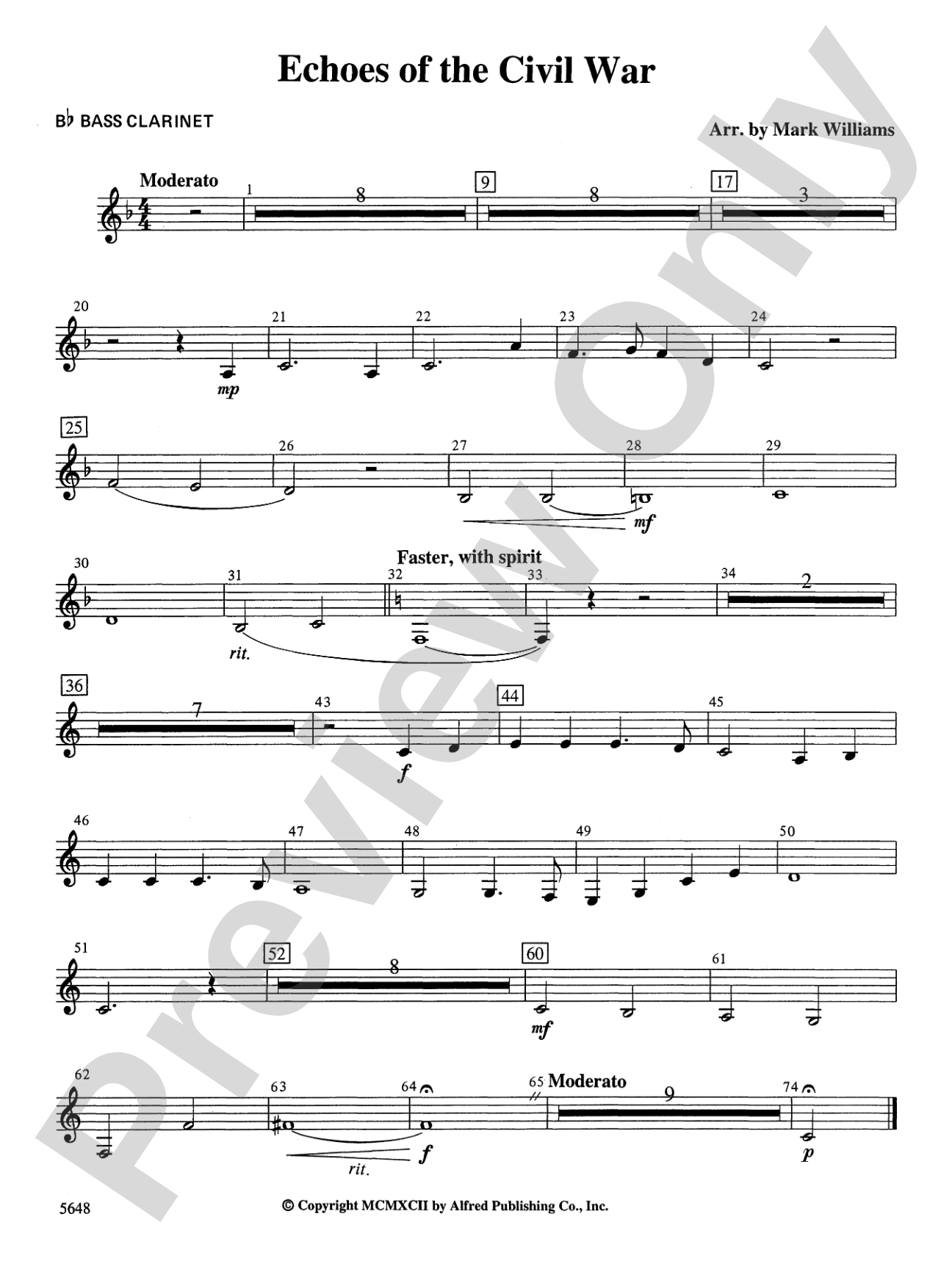 Echoes of the Civil War: B-flat Bass Clarinet