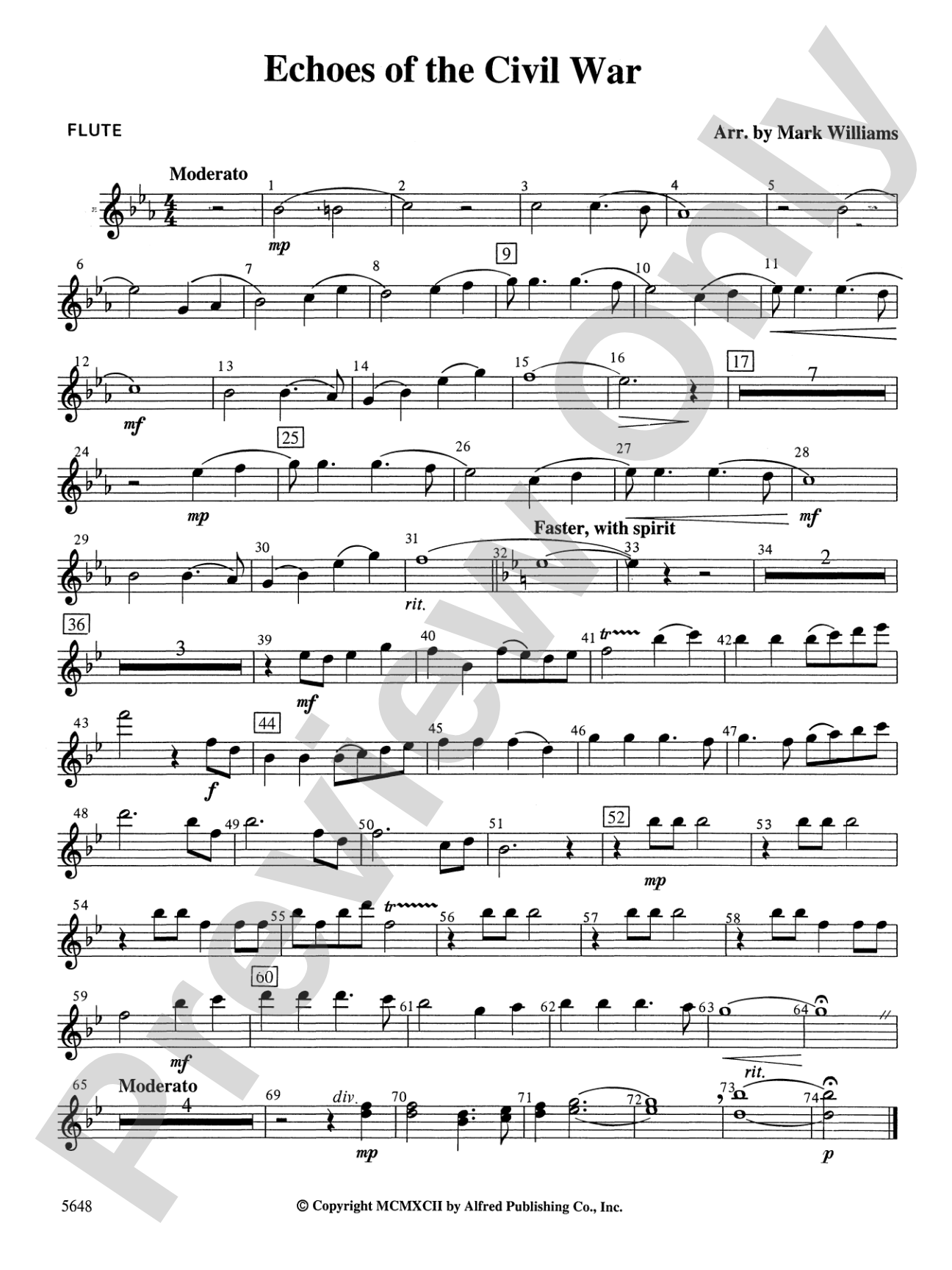 Echoes of the Civil War: Flute