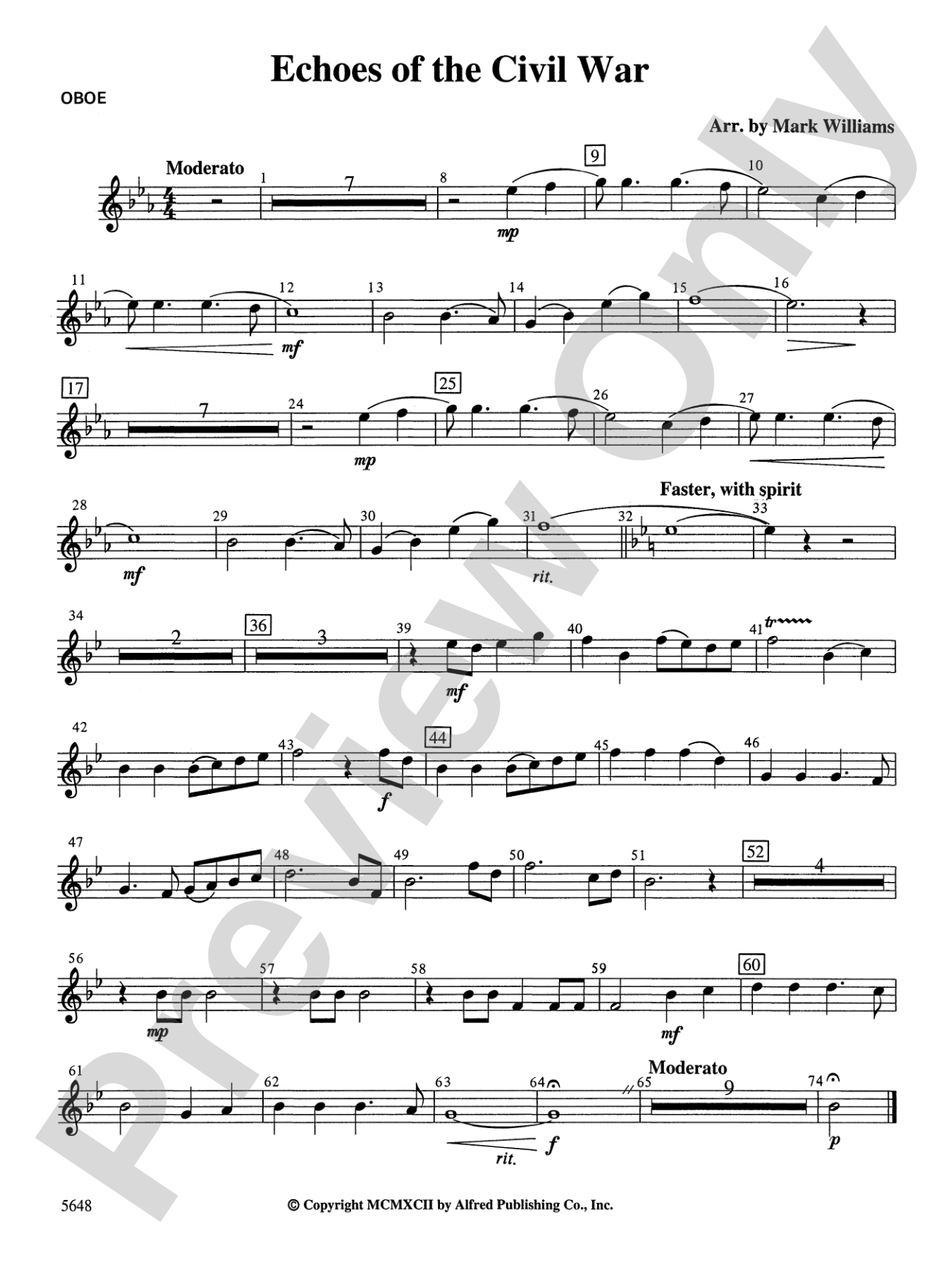 Echoes of the Civil War: Oboe