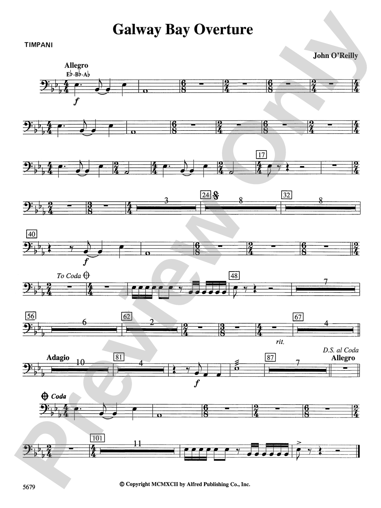 Galway Bay Overture: Timpani