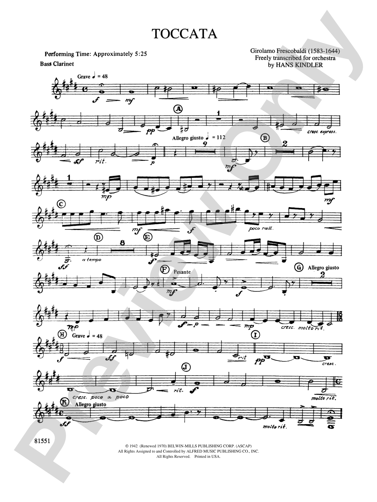 Toccata: B-flat Bass Clarinet
